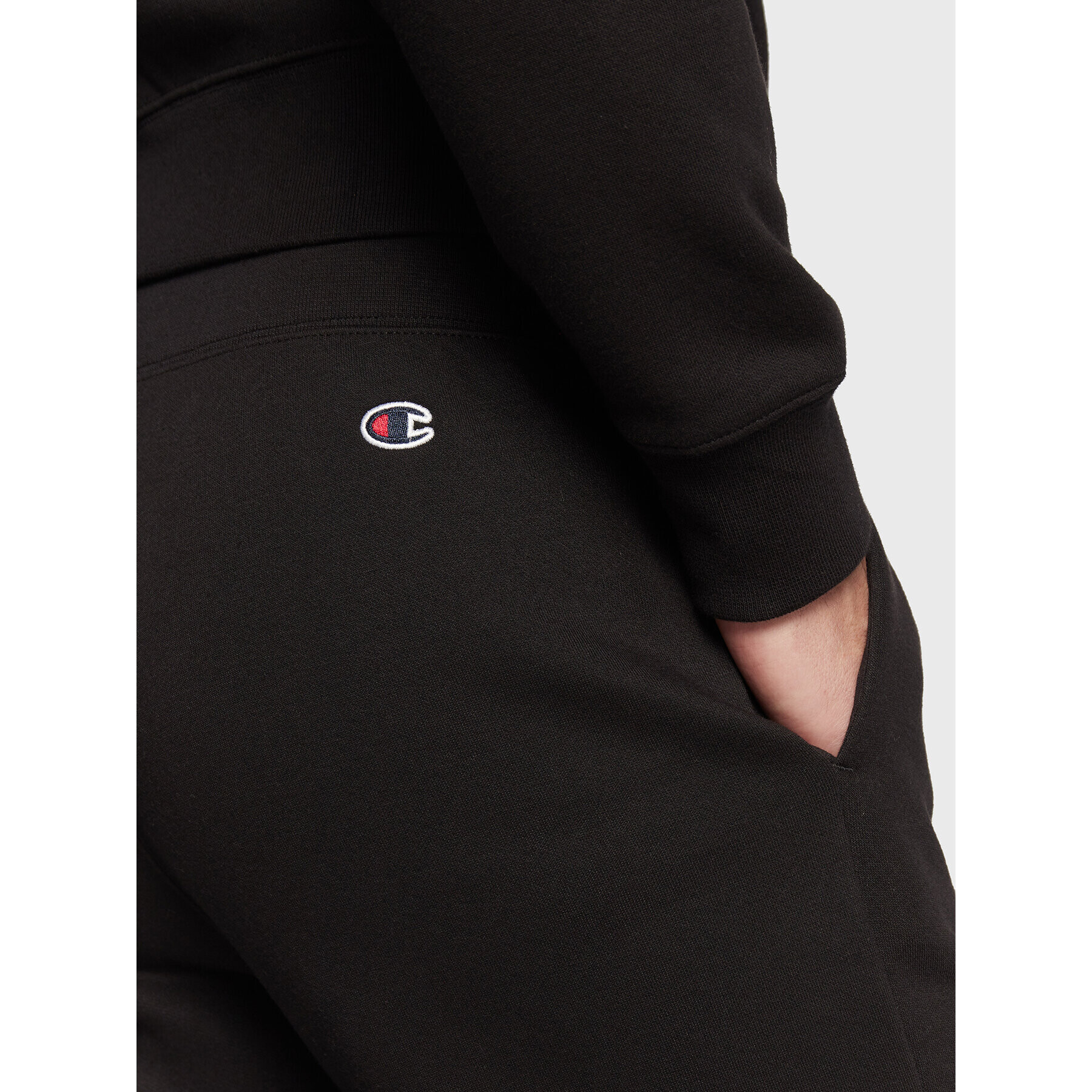 Champion Pantaloni trening Rib Cuff 217867 Negru Regular Fit - Pled.ro