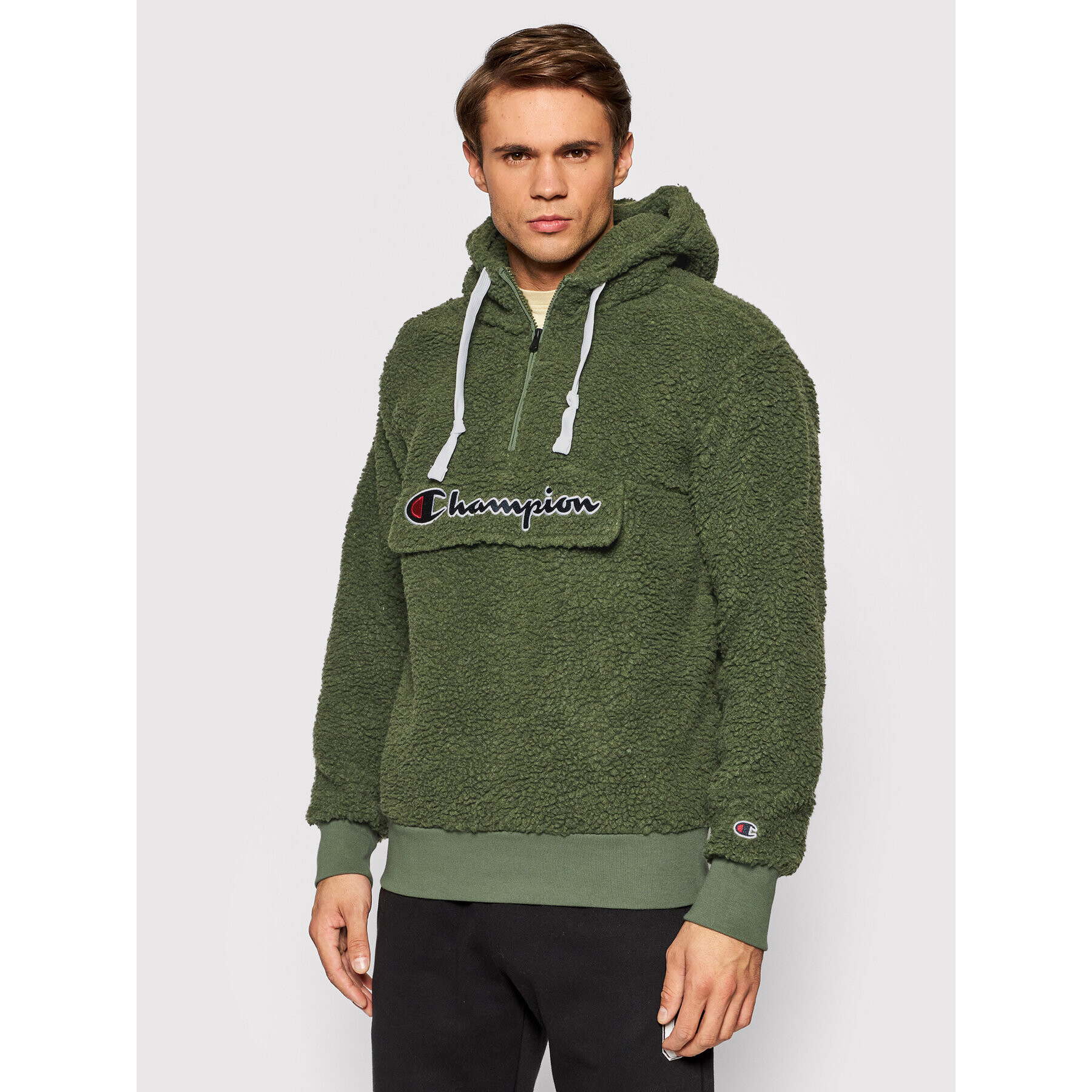 Champion Polar Half Zip-Up 214978 Verde Regulat Fit - Pled.ro