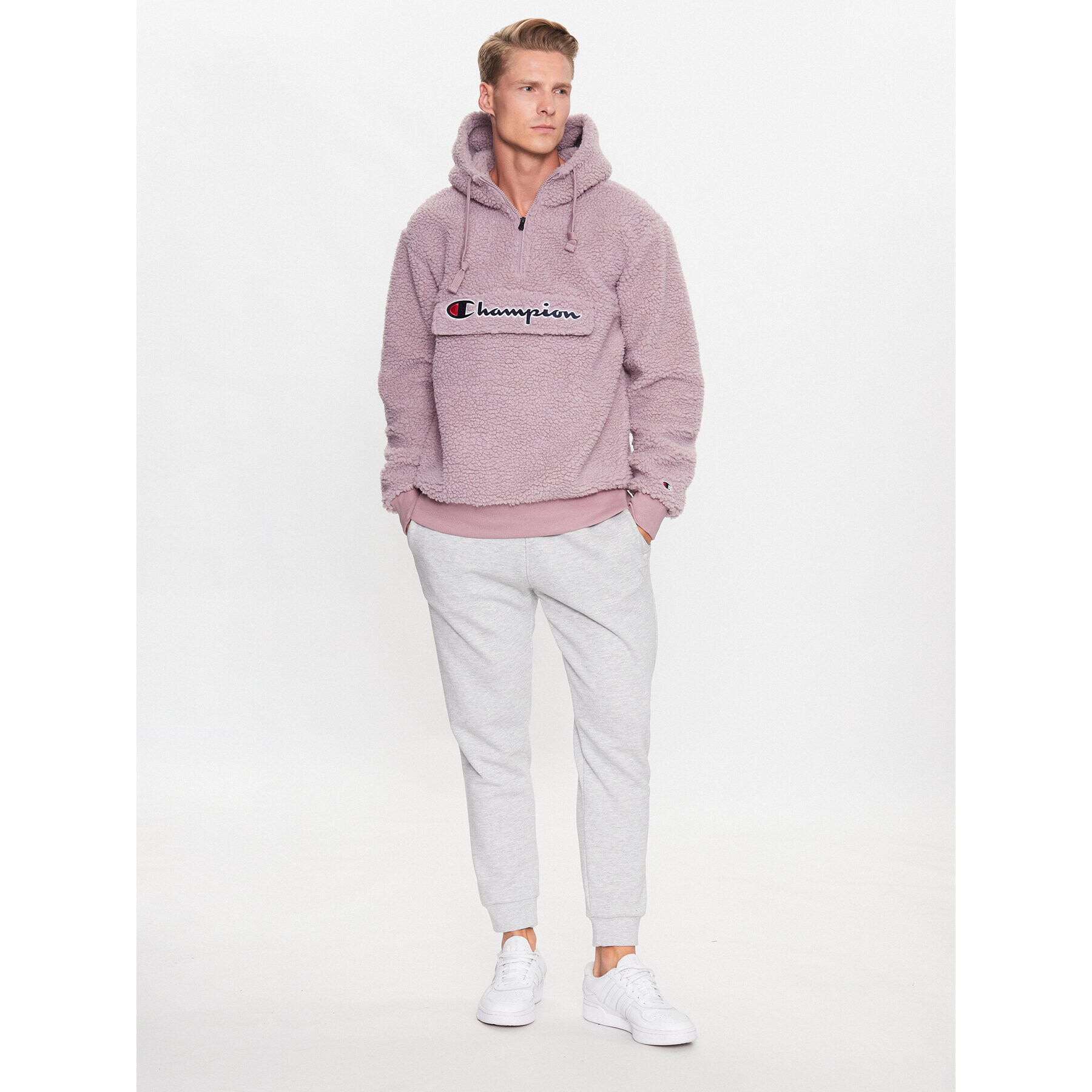 Champion Polar Hooded Half Zip 218092 PS162 Roz - Pled.ro