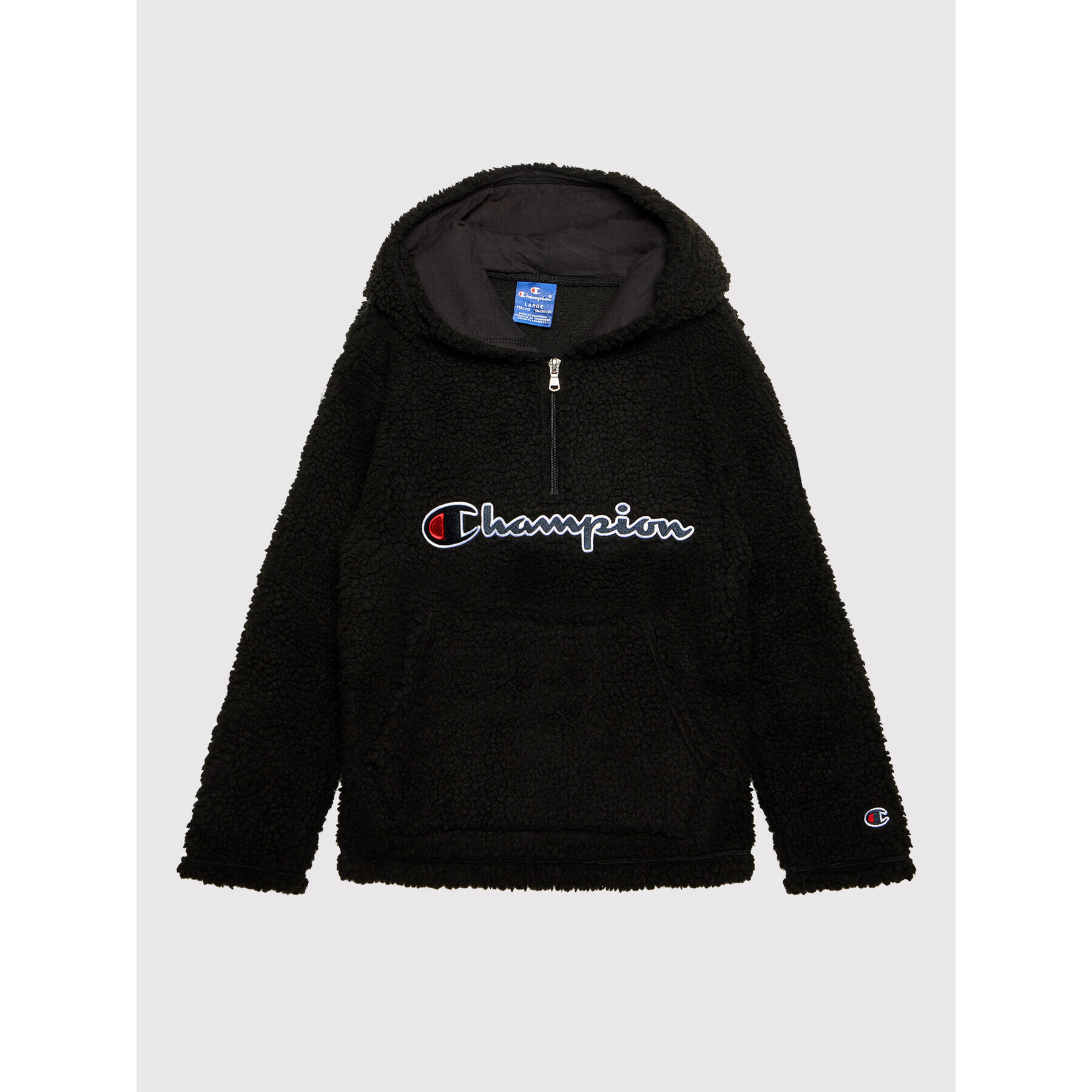 Champion Polar Logo Teddy Fleece 305772 Negru Regular Fit - Pled.ro