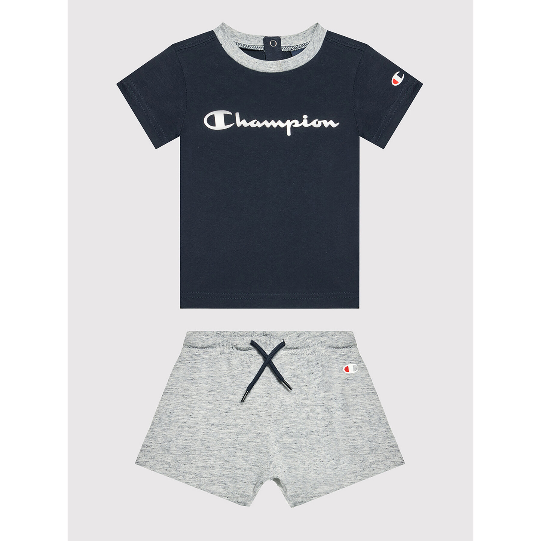 Champion Set tricou și pantaloni scurți sport 305972 Bleumarin Regular Fit - Pled.ro