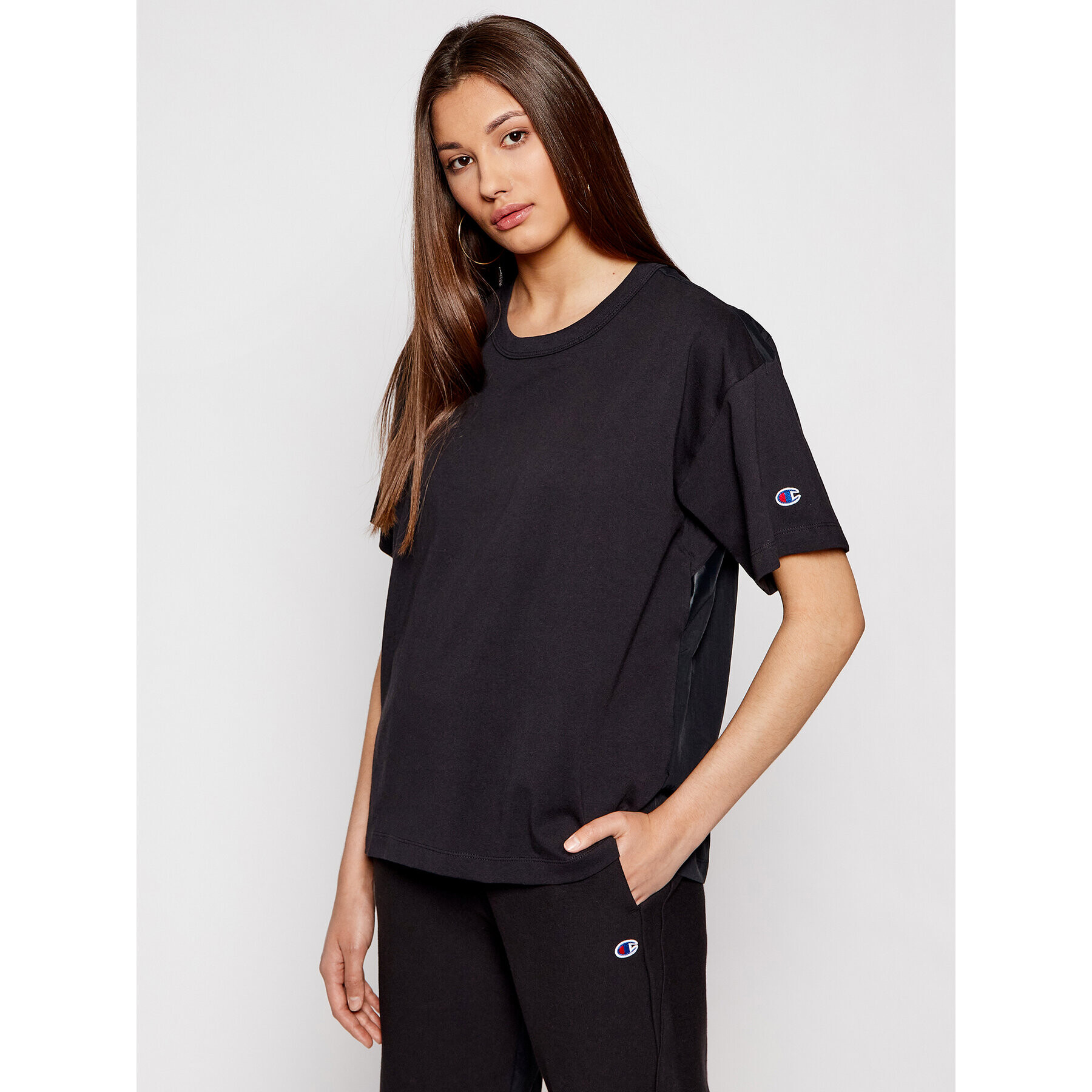 Champion Tricou 114194 Negru Regular Fit - Pled.ro