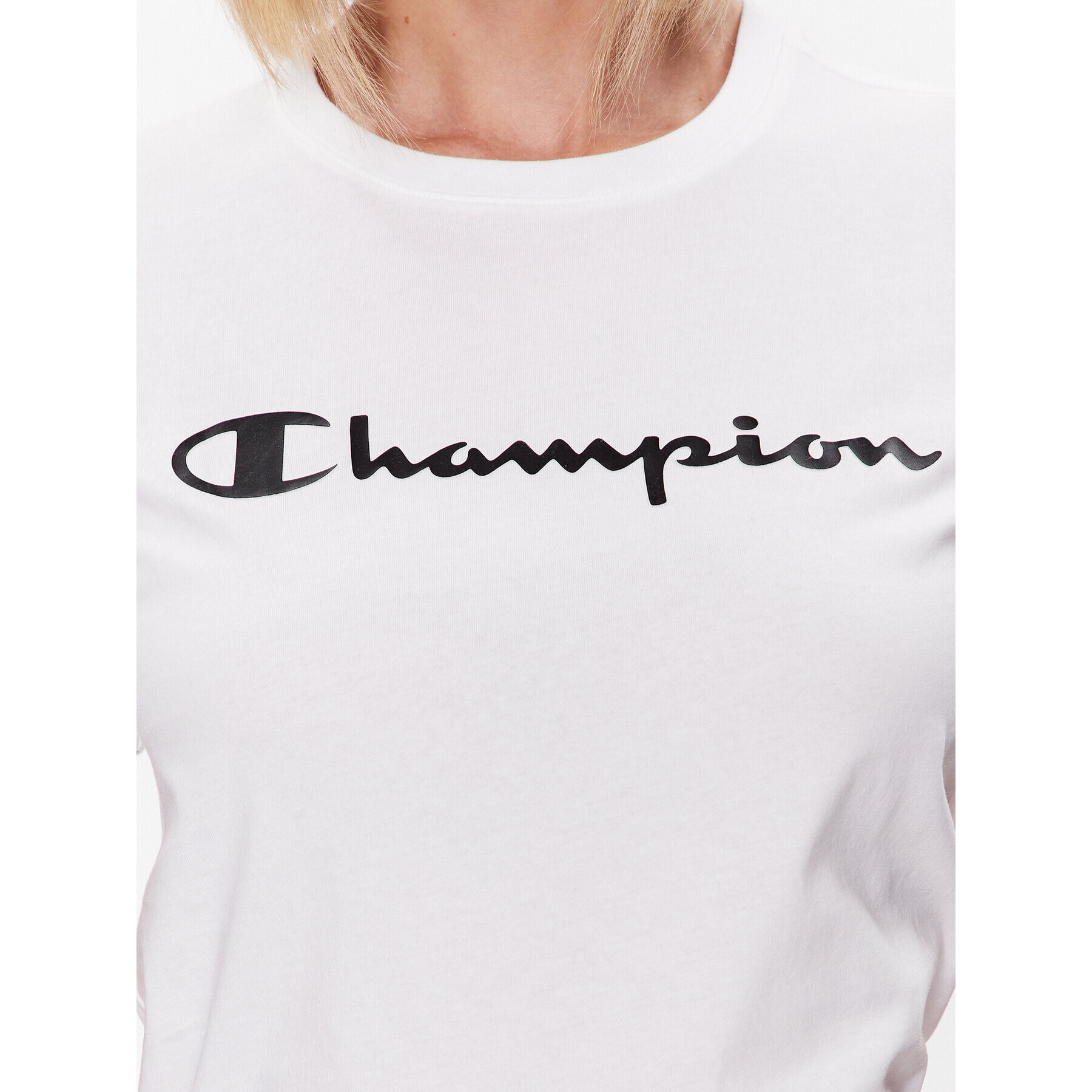 Champion Tricou 114911 Alb Regular Fit - Pled.ro