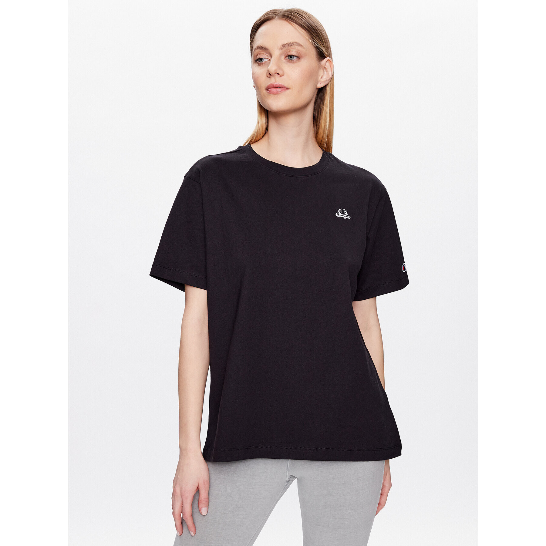 Champion Tricou 115498 Negru Regular Fit - Pled.ro