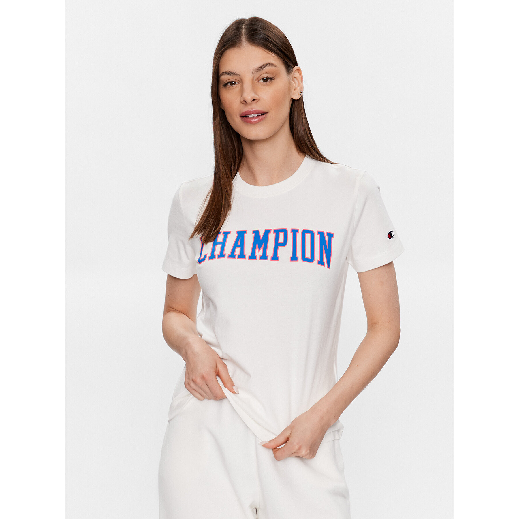 Champion Tricou 116084 Alb Regular Fit - Pled.ro