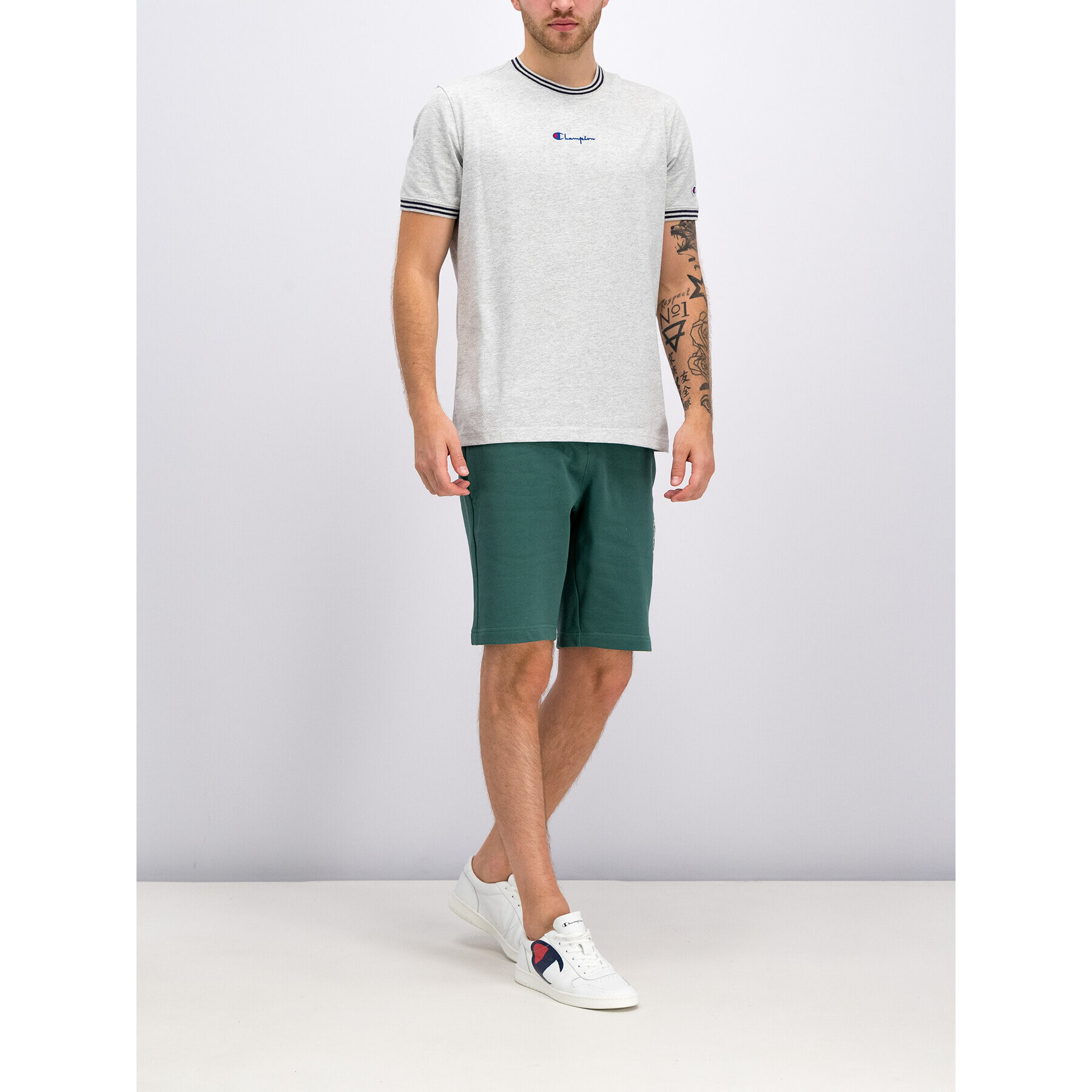 Champion Tricou 213034 Gri Regular Fit - Pled.ro