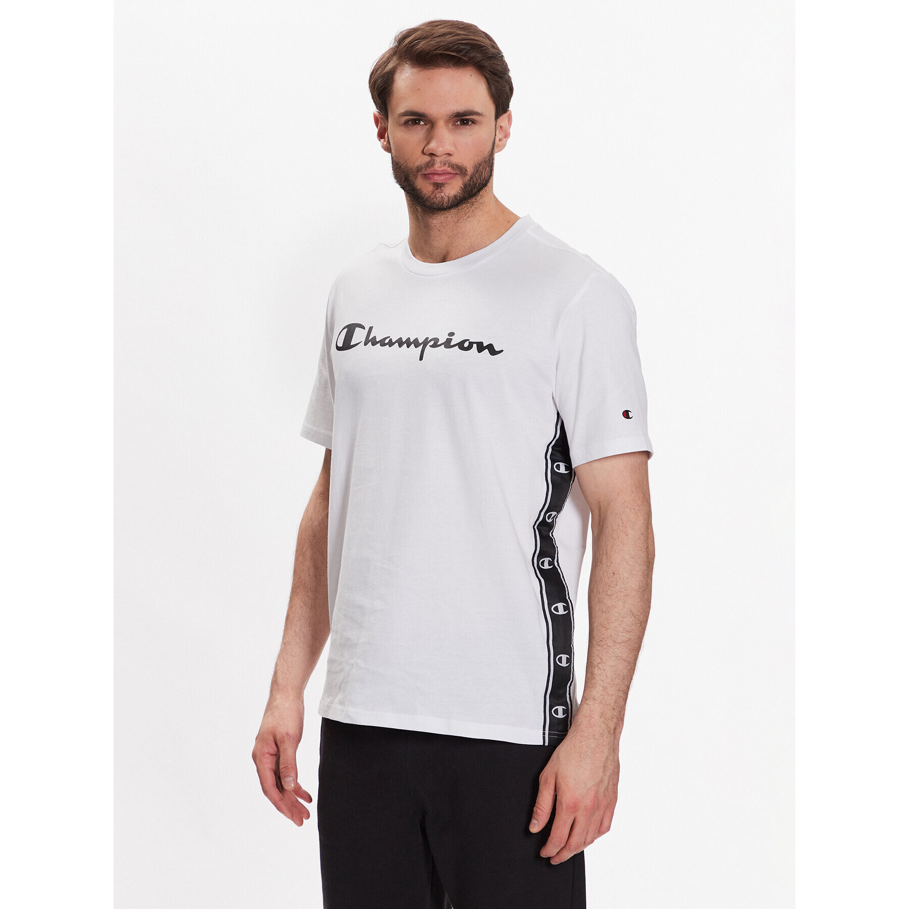 Champion Tricou 218477 Alb Regular Fit - Pled.ro