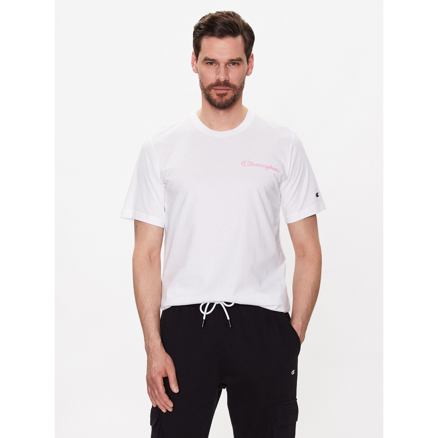 Champion Tricou 218482 Alb Regular Fit - Pled.ro