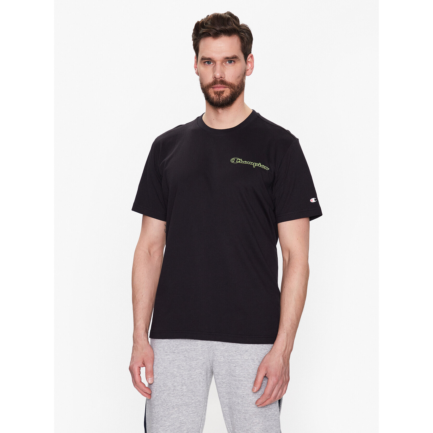 Champion Tricou 218482 Negru Regular Fit - Pled.ro