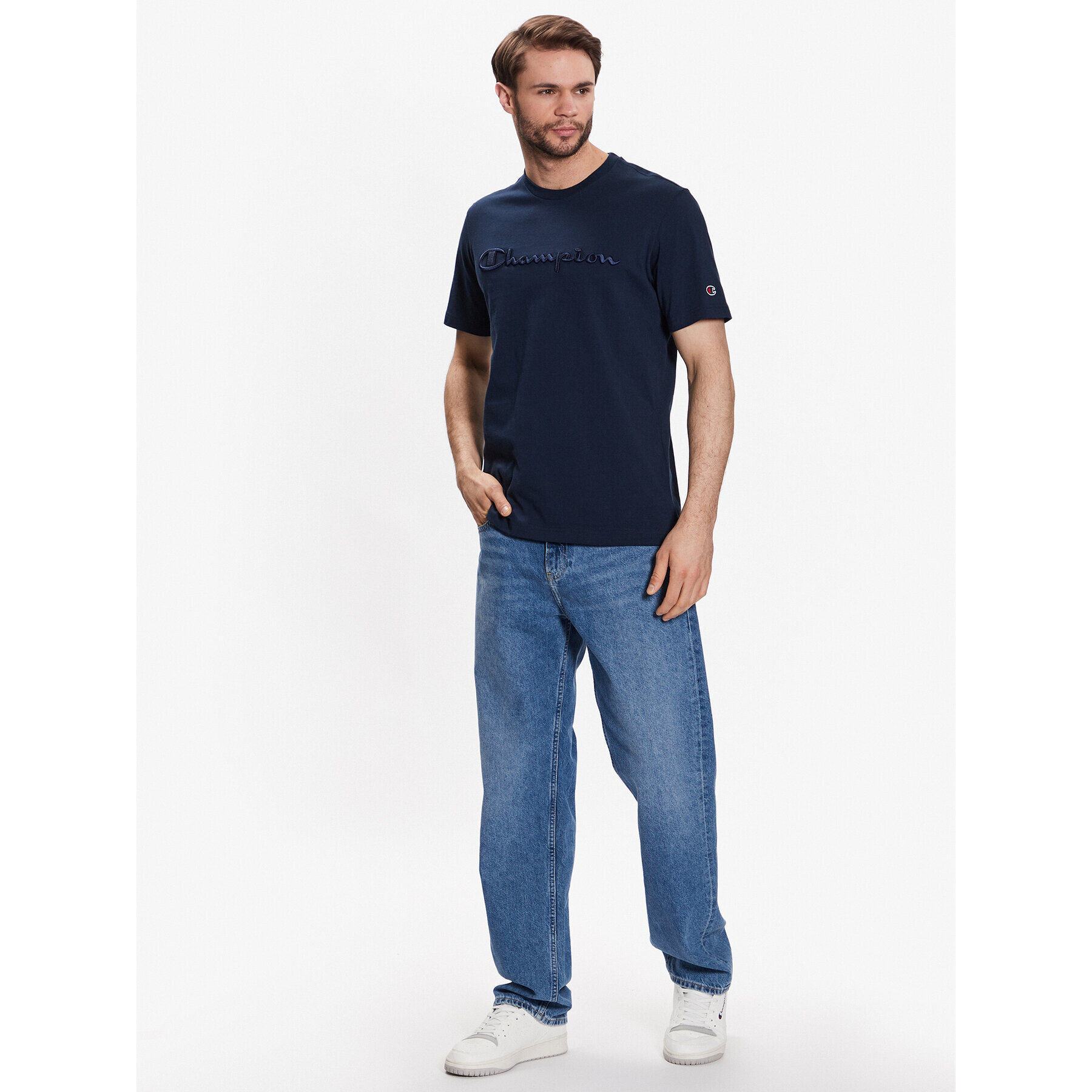 Champion Tricou 218490 Bleumarin Regular Fit - Pled.ro