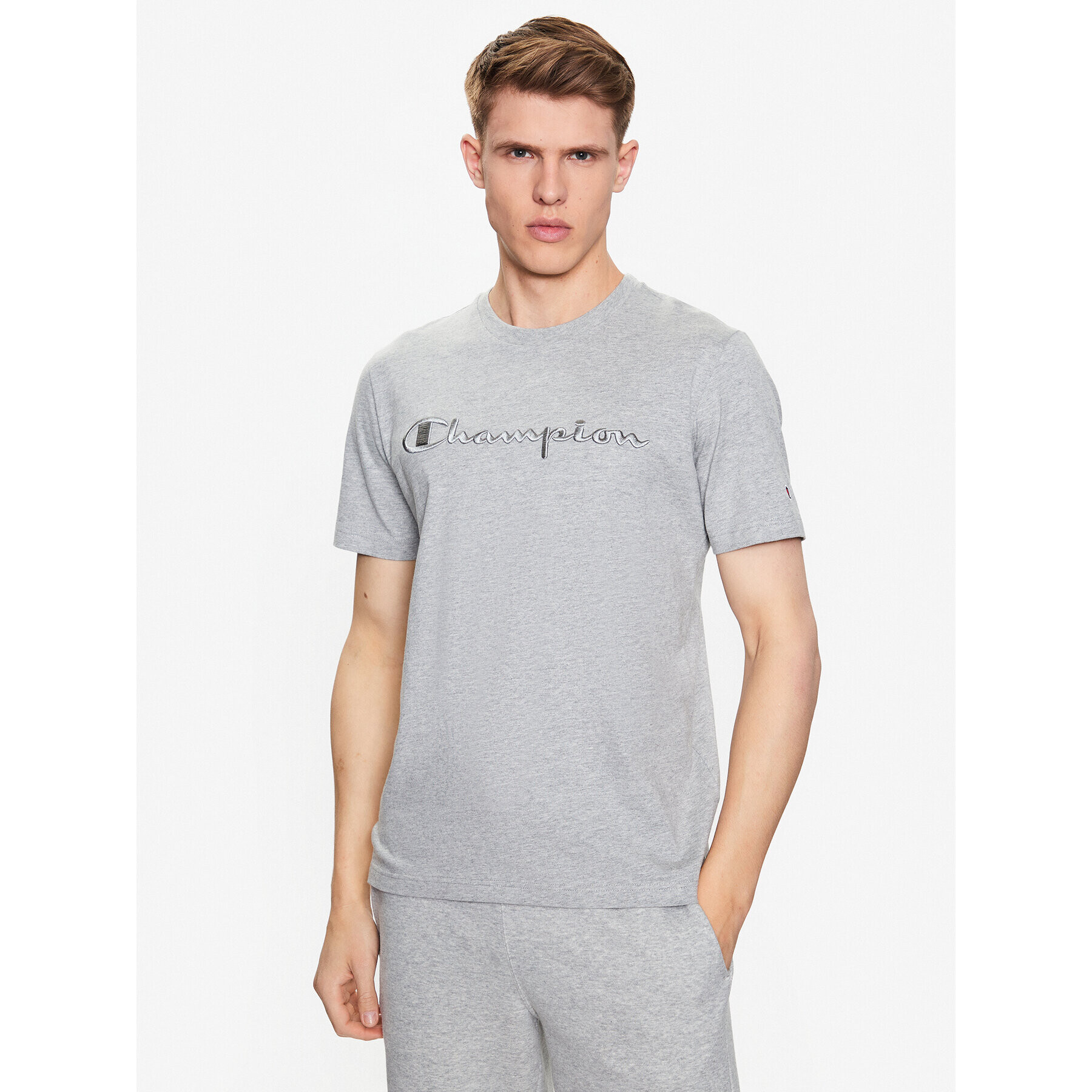 Champion Tricou 218490 Gri Regular Fit - Pled.ro