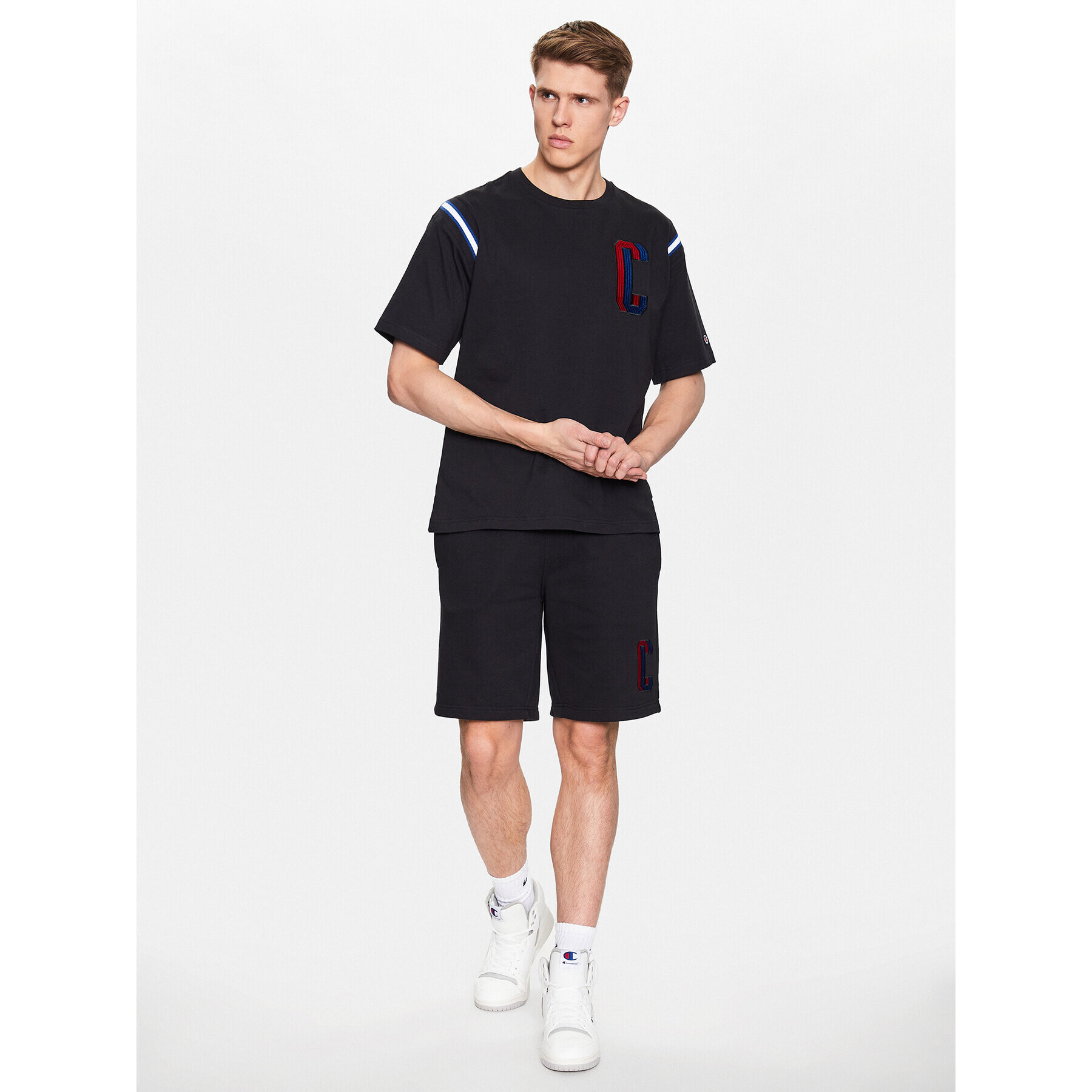 Champion Tricou 218515 Negru Regular Fit - Pled.ro