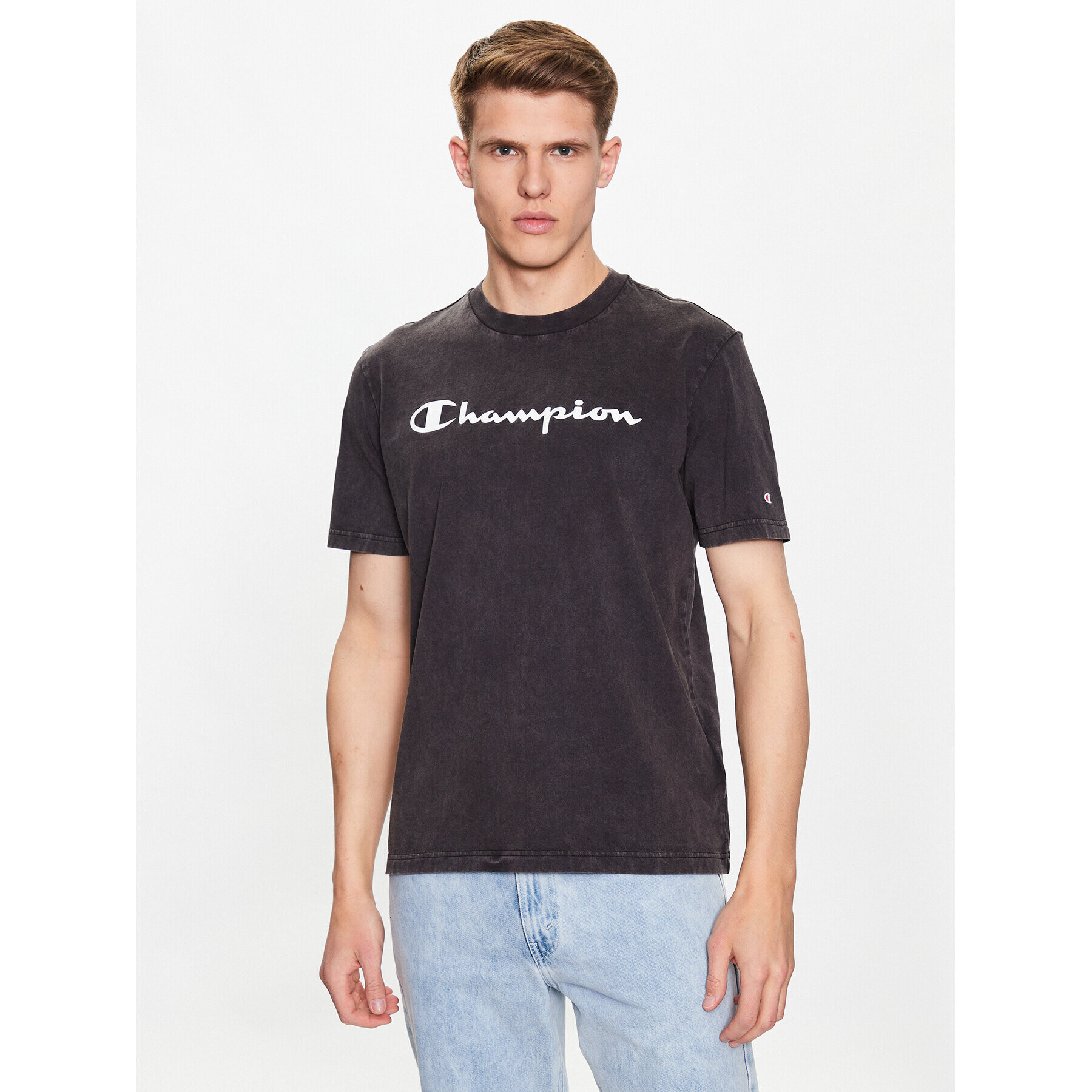 Champion Tricou 218604 Negru Regular Fit - Pled.ro