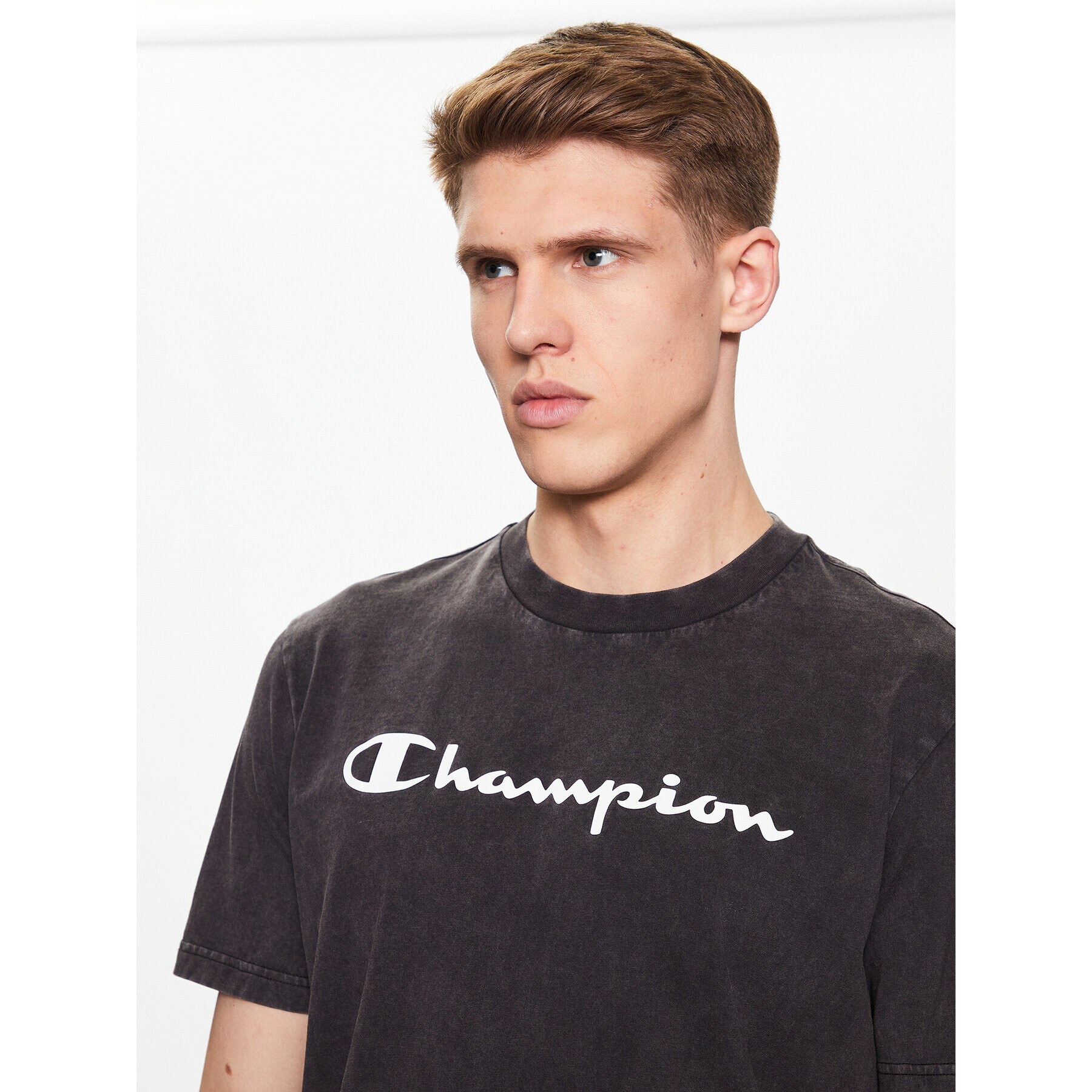 Champion Tricou 218604 Negru Regular Fit - Pled.ro