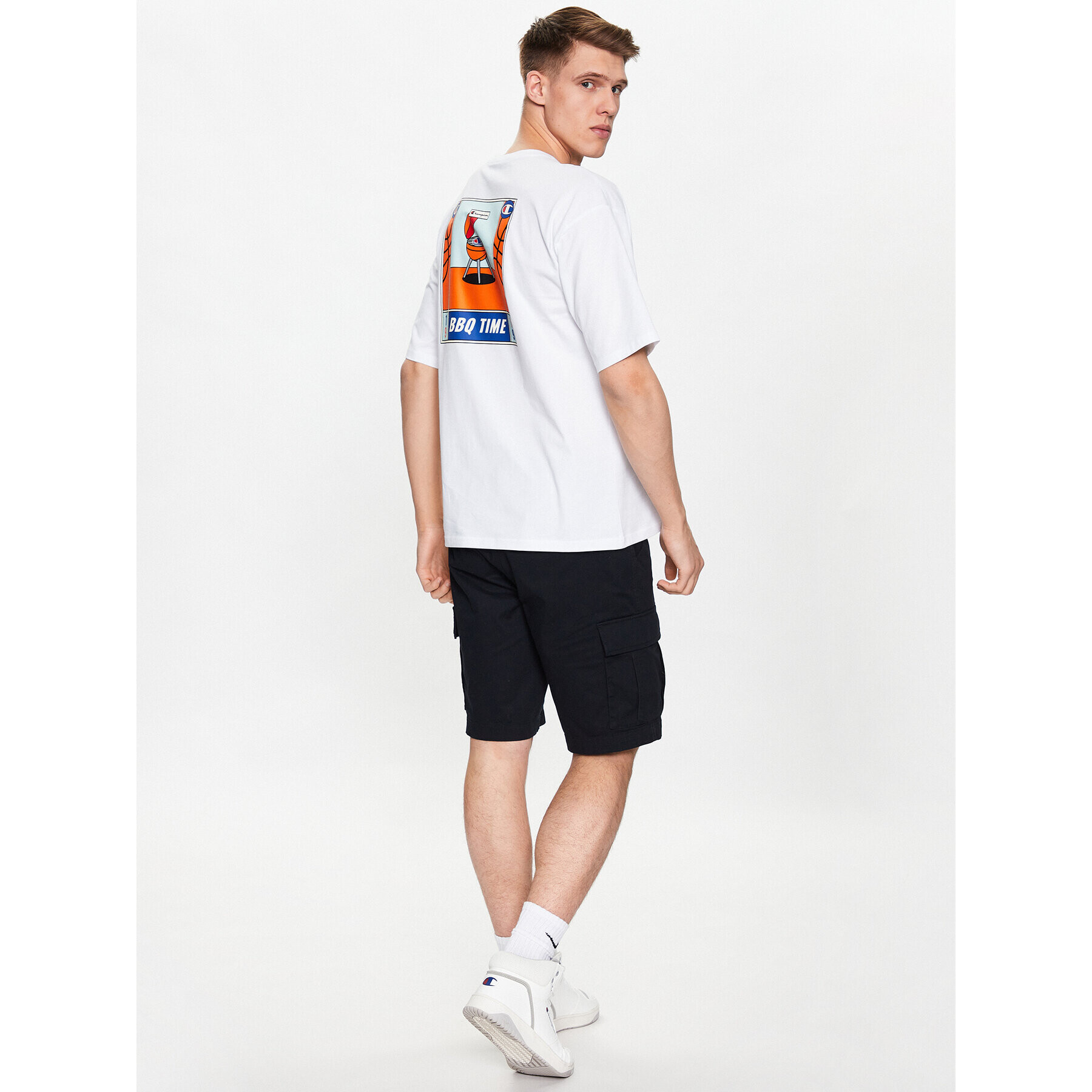 Champion Tricou 218632 Alb Regular Fit - Pled.ro