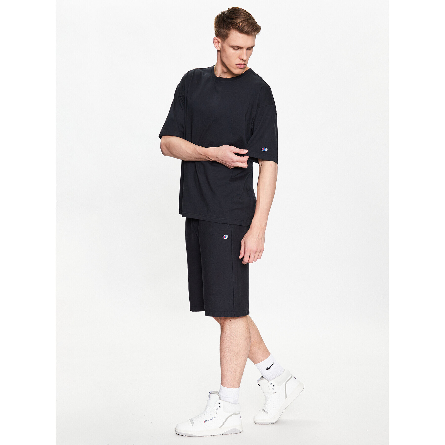 Champion Tricou 218651 Negru Regular Fit - Pled.ro