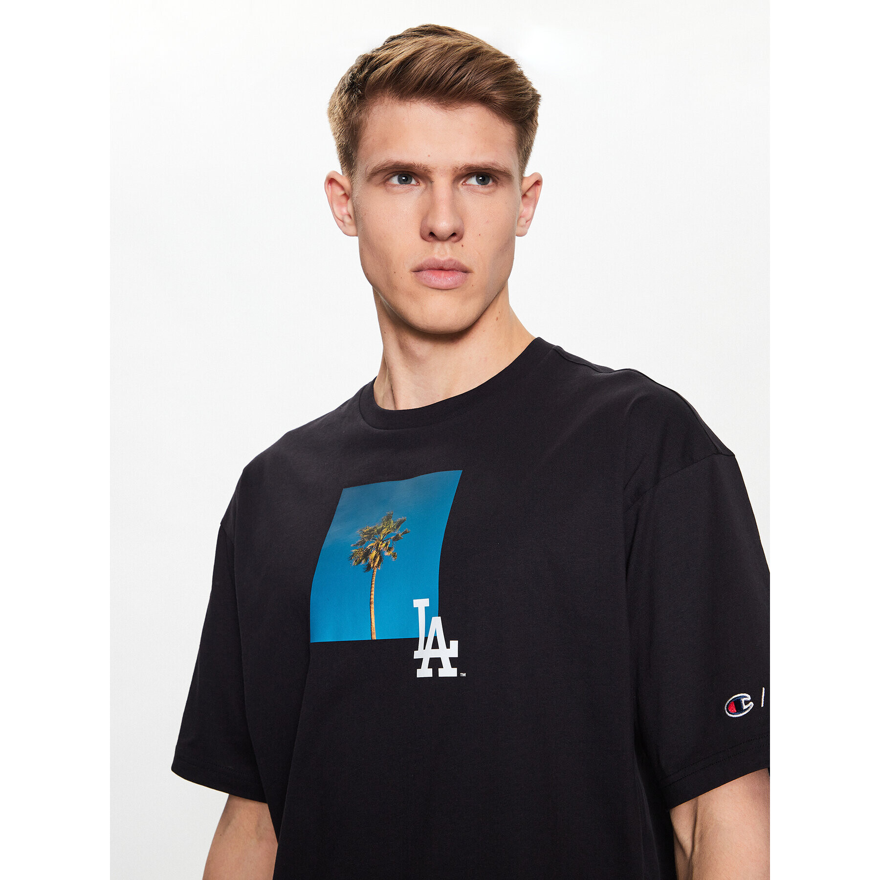 Champion Tricou 218924 Negru Regular Fit - Pled.ro