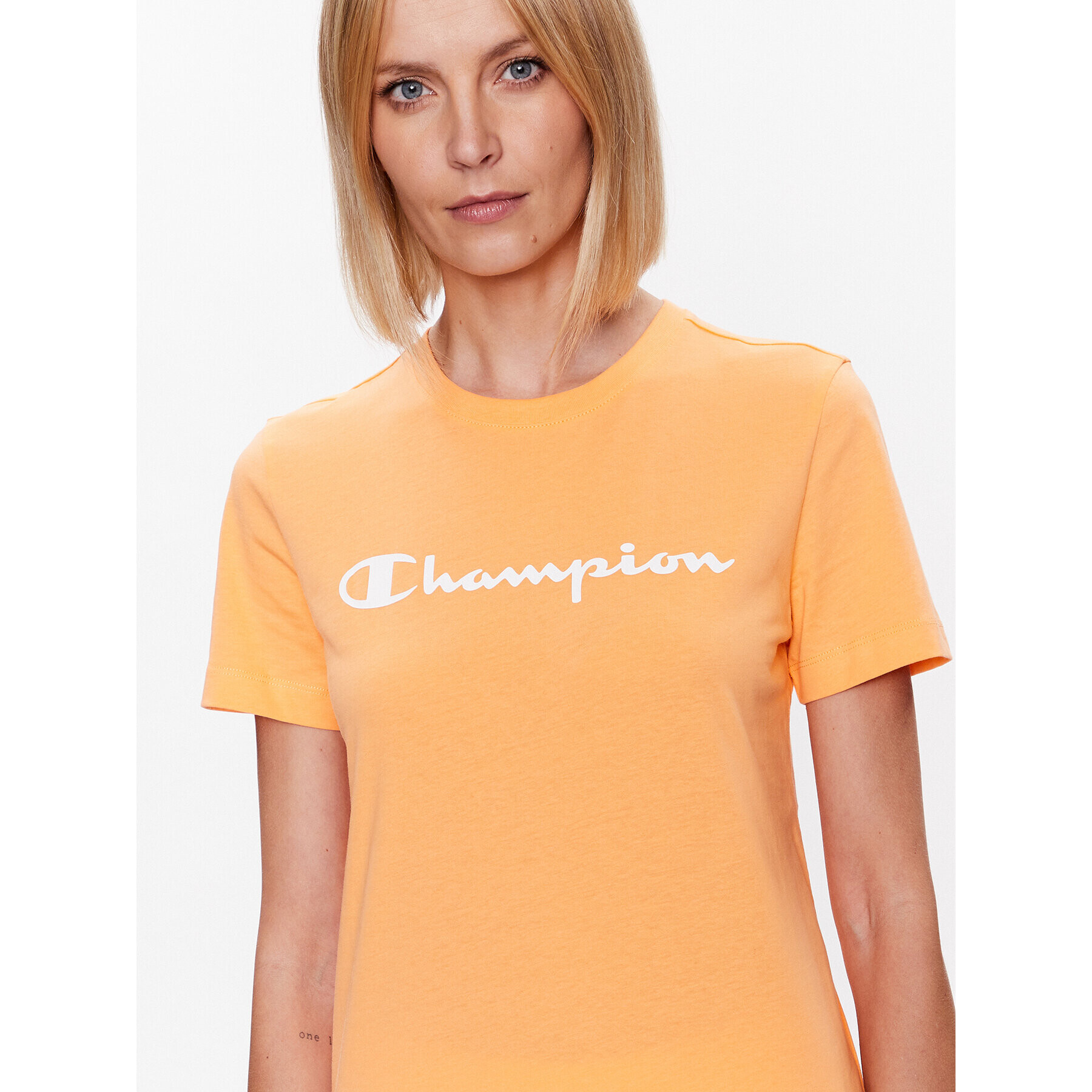 Champion Tricou Big Script 114911 Portocaliu Regular Fit - Pled.ro