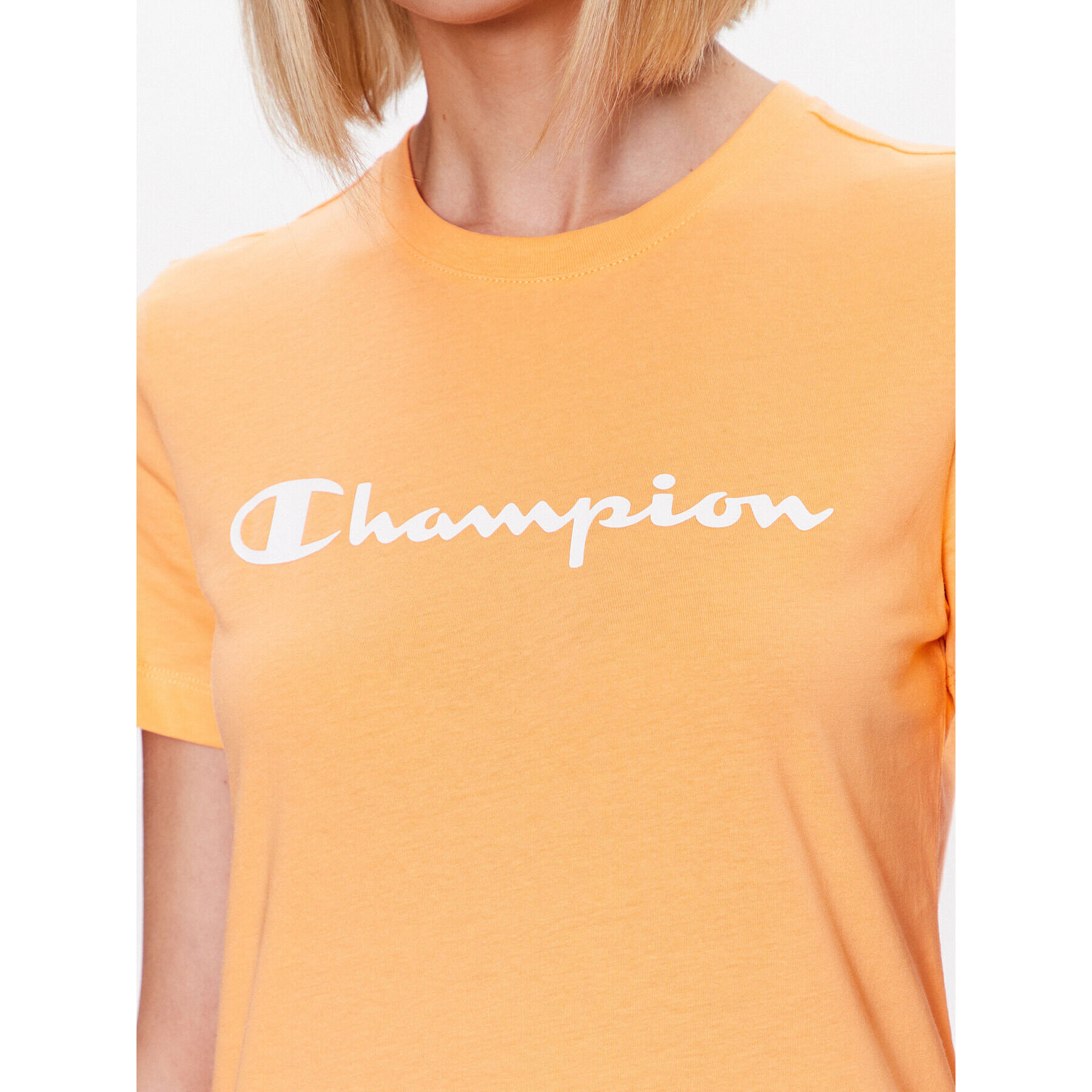 Champion Tricou Big Script 114911 Portocaliu Regular Fit - Pled.ro