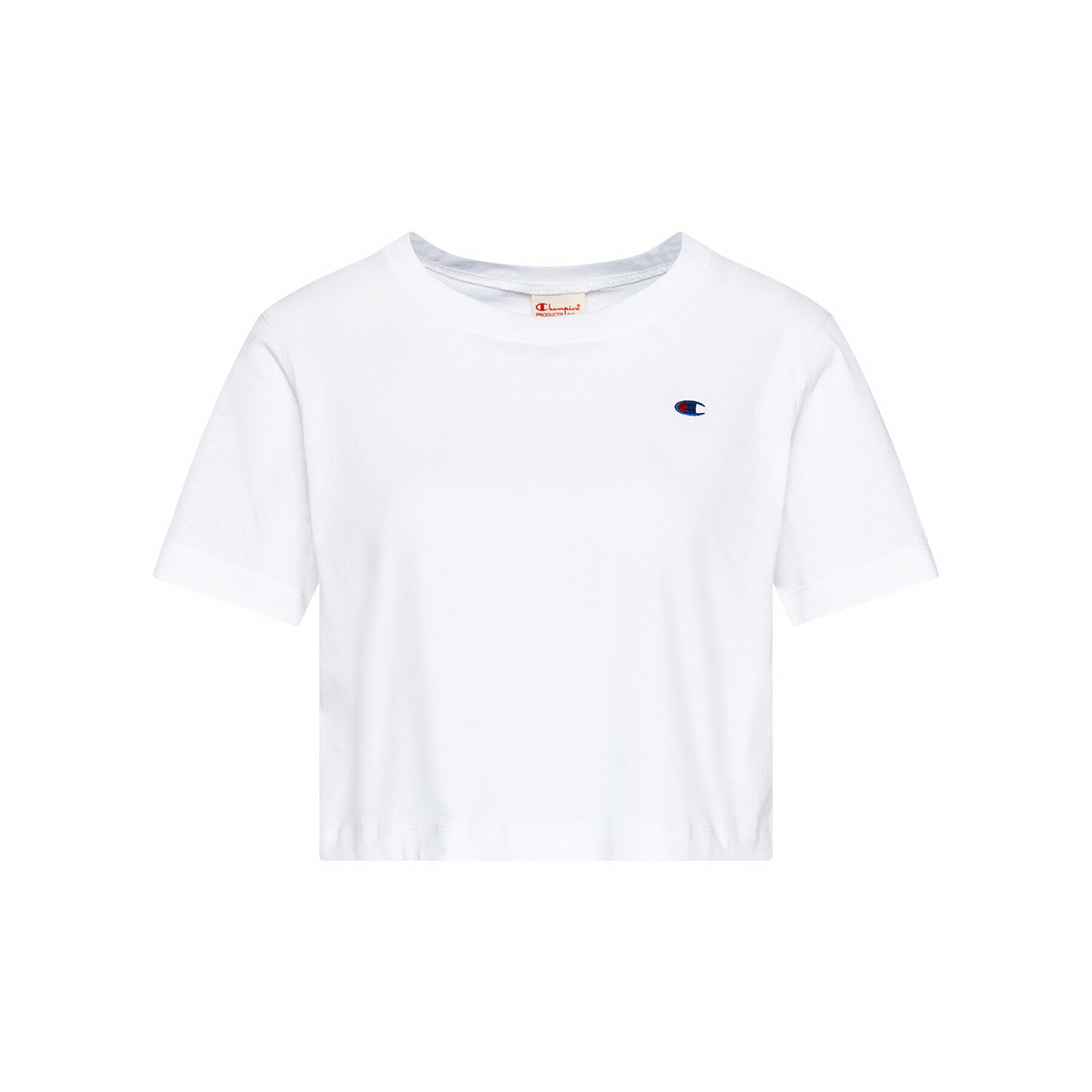 Champion Tricou C Logo 112731 Alb Custom Fit - Pled.ro