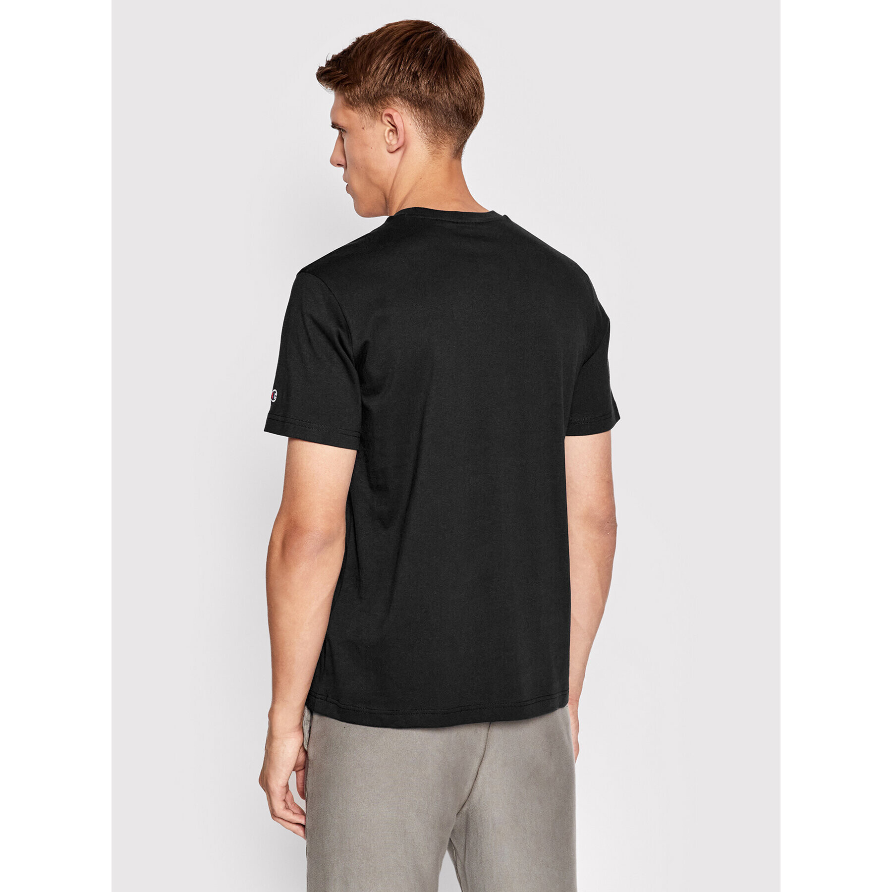 Champion Tricou C Logo 217069 Negru Regular Fit - Pled.ro