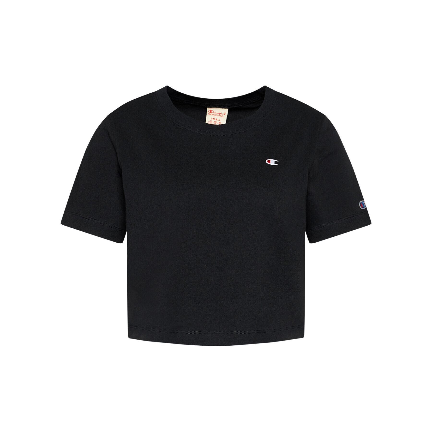 Champion Tricou C Logo Crew Neck 112731 Negru Custom Fit - Pled.ro