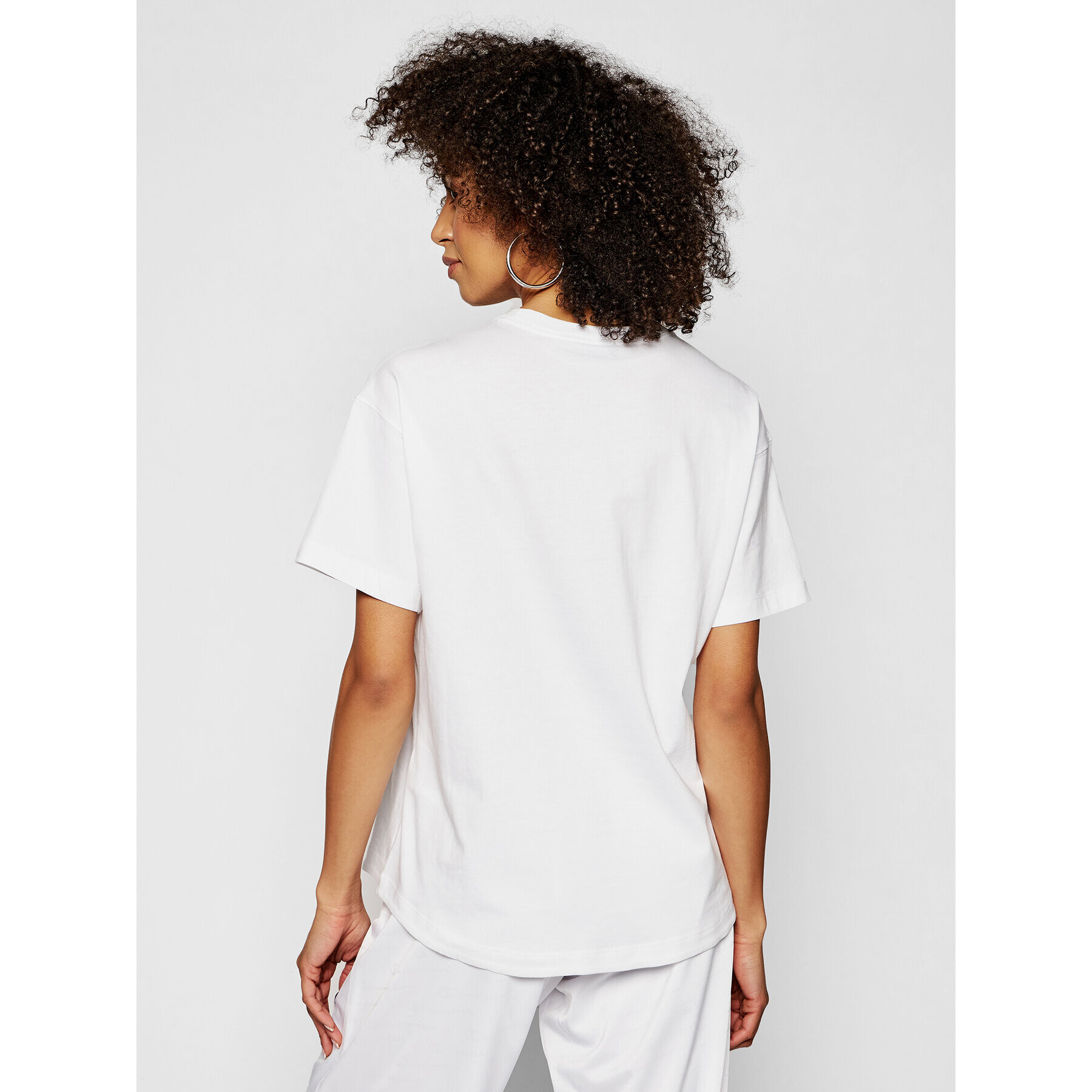 Champion Tricou C Patch 112651 Alb Oversize - Pled.ro