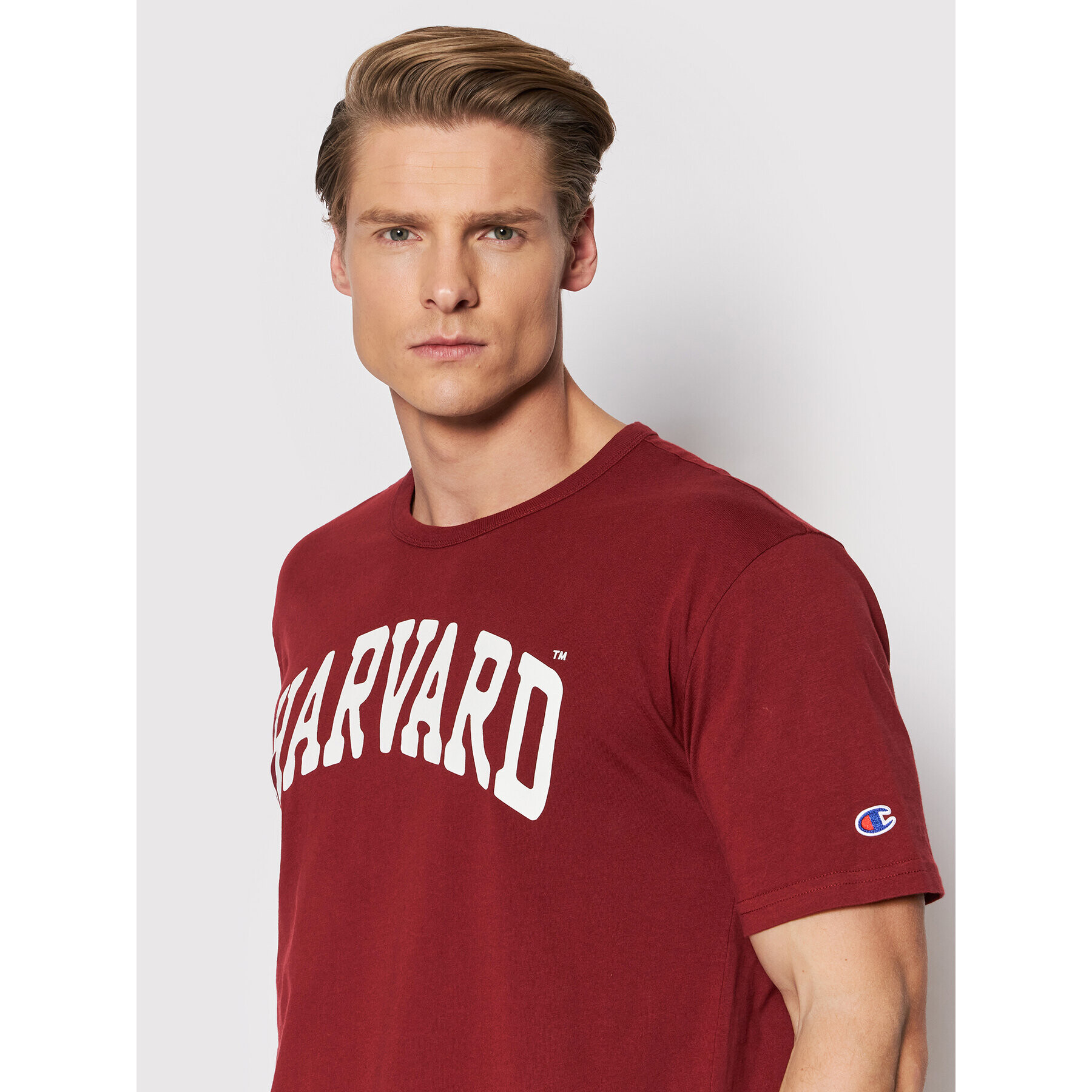 Champion Tricou College Print 216818 Vișiniu Regular Fit - Pled.ro