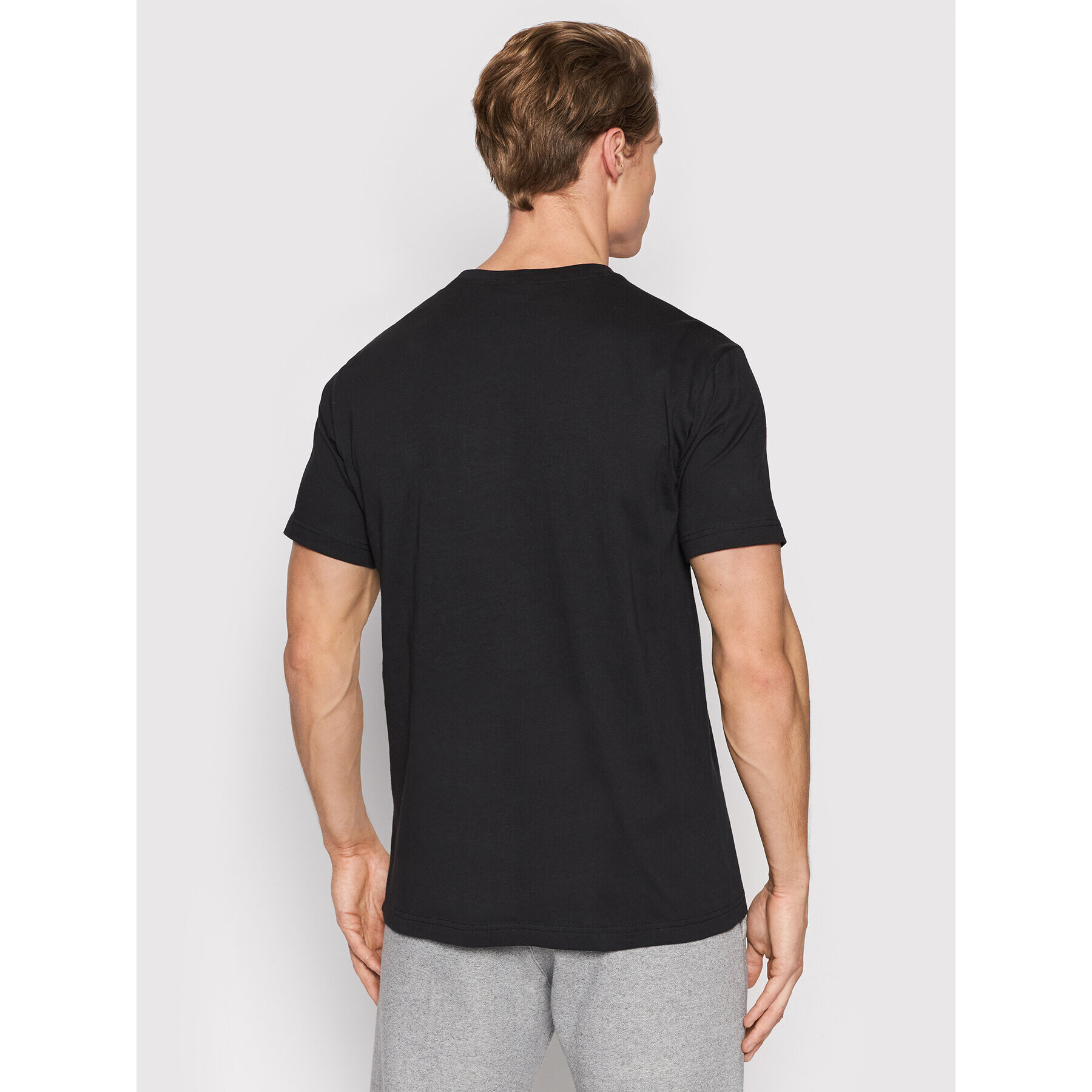 Champion Tricou Collegiate Logo 216575 Negru Regular Fit - Pled.ro