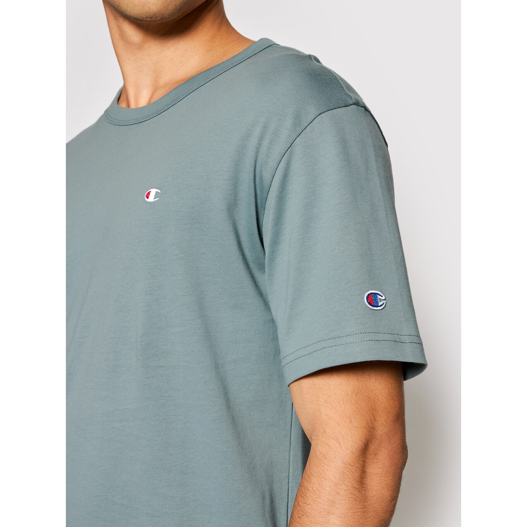 Champion Tricou Crewneck 216545 Gri Regular Fit - Pled.ro