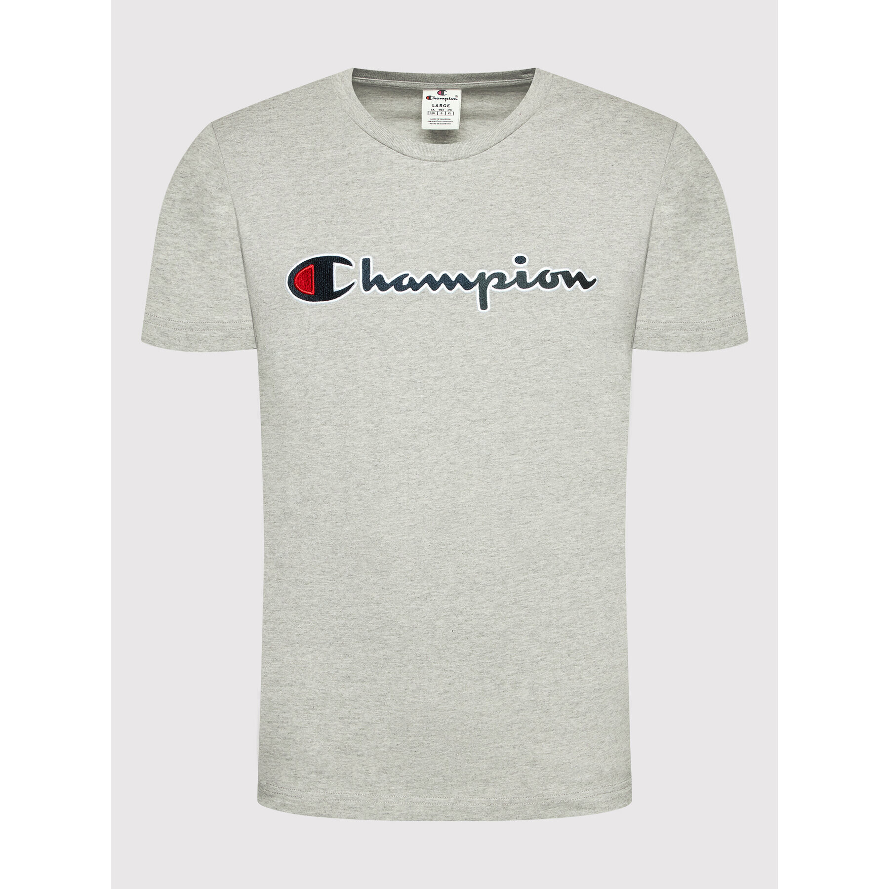 Champion Tricou Crewneck 217814 Gri Regular Fit - Pled.ro