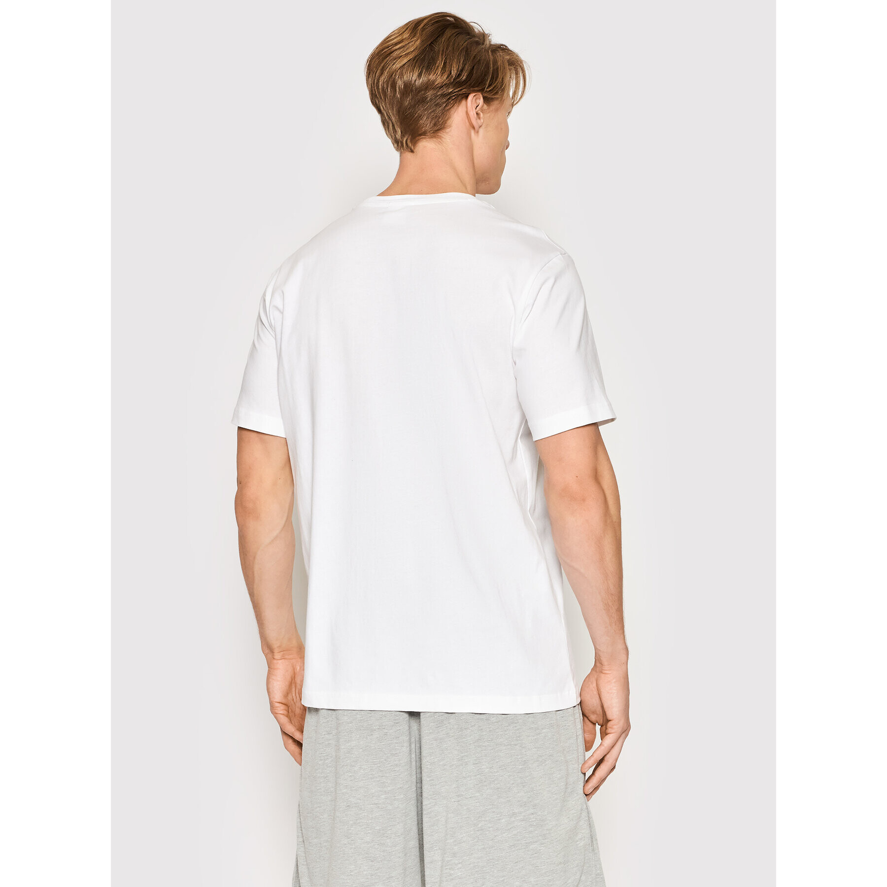 Champion Tricou Embroidered 217814 Alb Regular Fit - Pled.ro