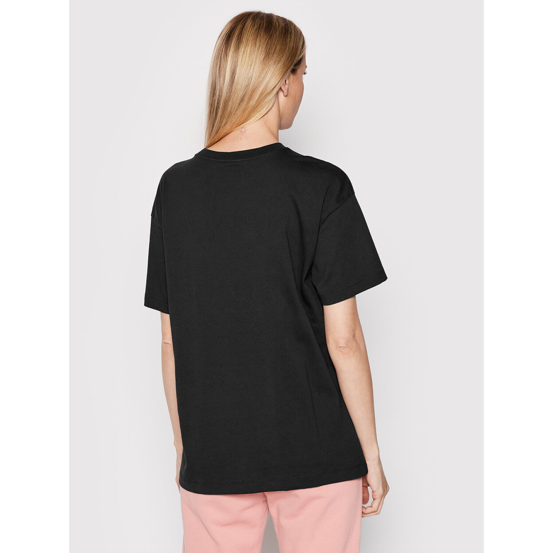 Champion Tricou Embroidered Patch 114931 Negru Boxy Fit - Pled.ro