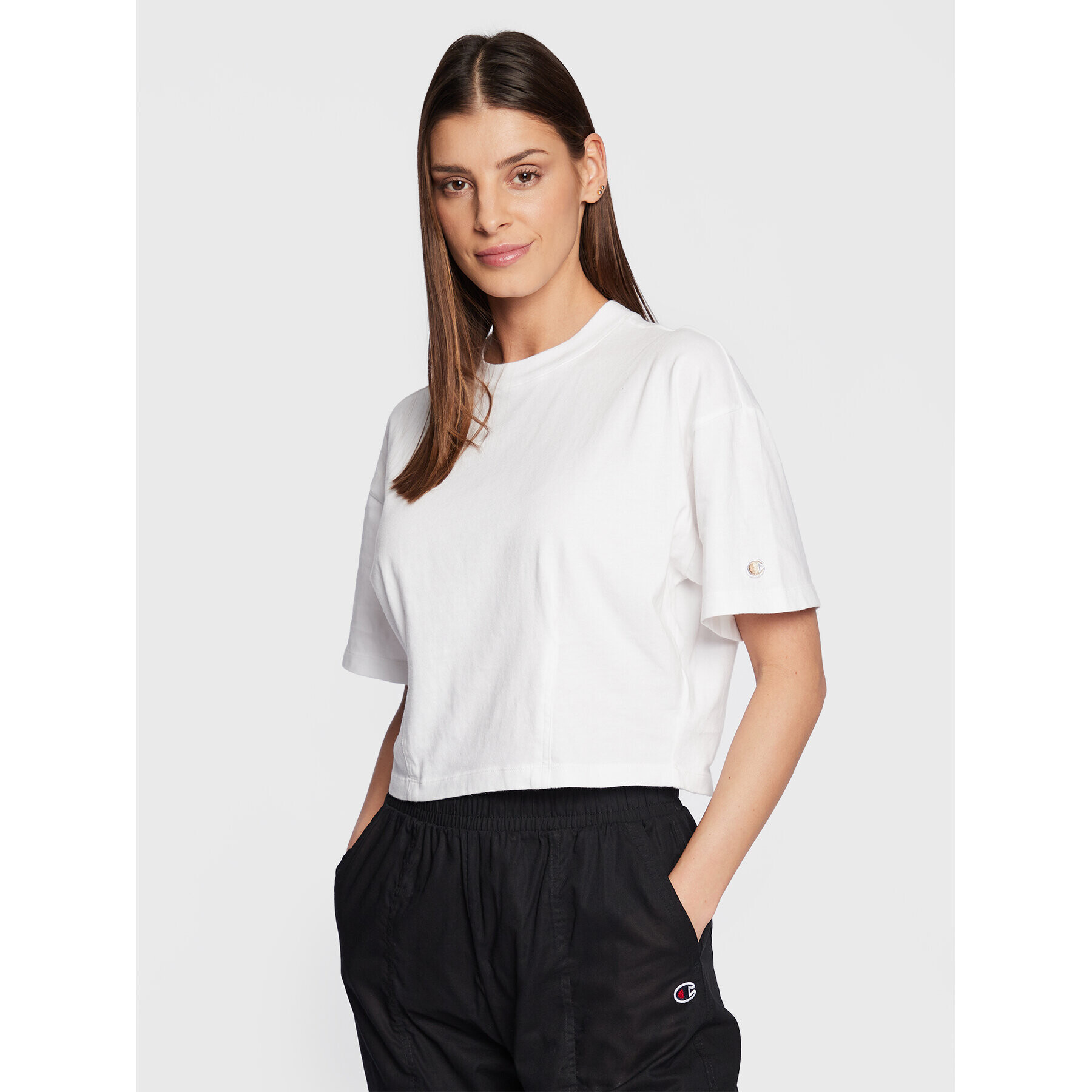 Champion Tricou Minimal Tailored 115650 Alb Boxy Fit - Pled.ro