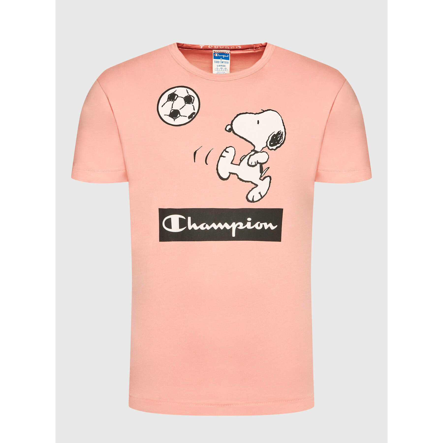 Champion Tricou Peanuts™ Graphic 217808 Roz Regular Fit - Pled.ro