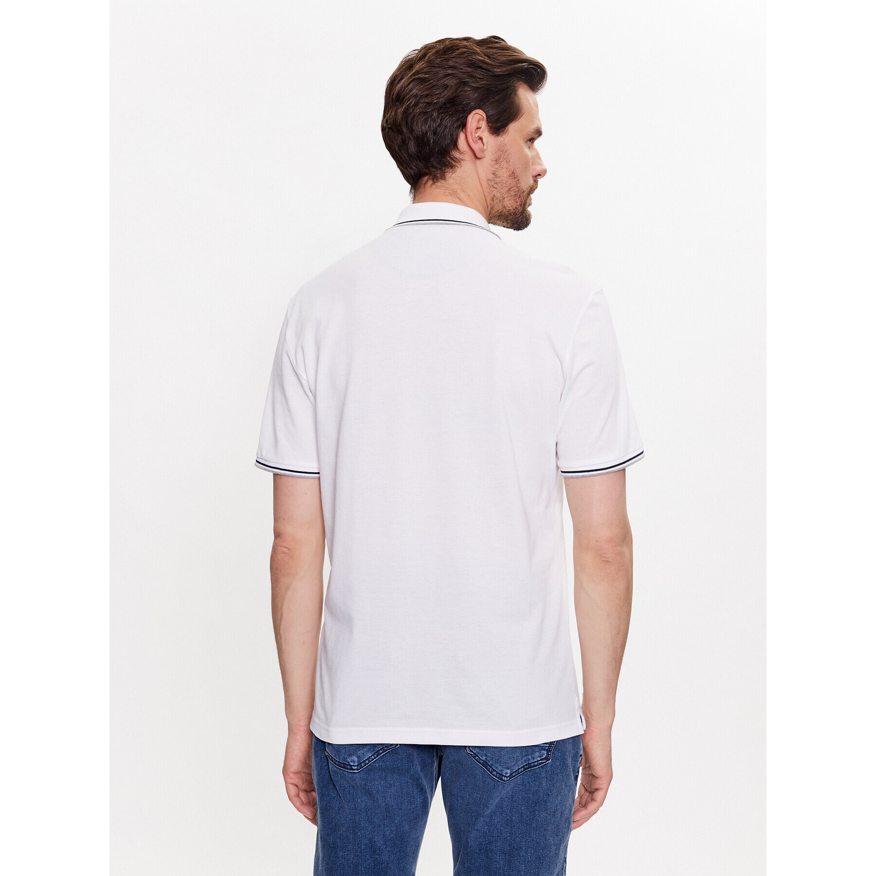 Champion Tricou polo 218755 Alb Regular Fit - Pled.ro