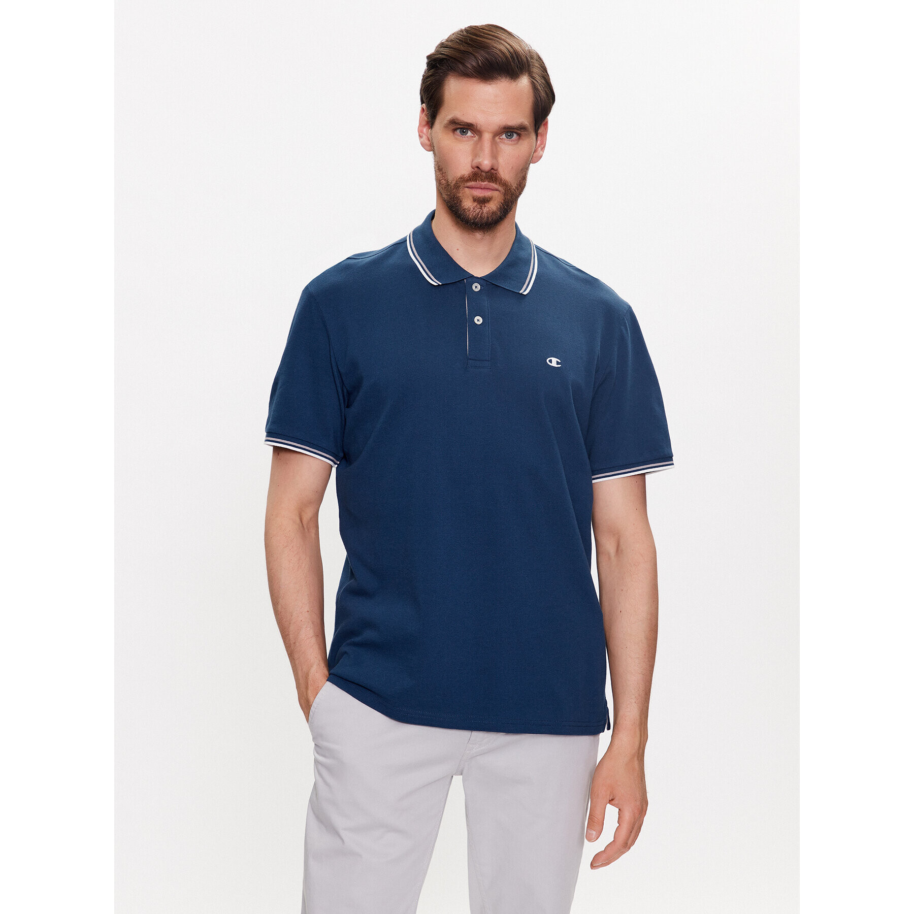 Champion Tricou polo 218755 Bleumarin Regular Fit - Pled.ro