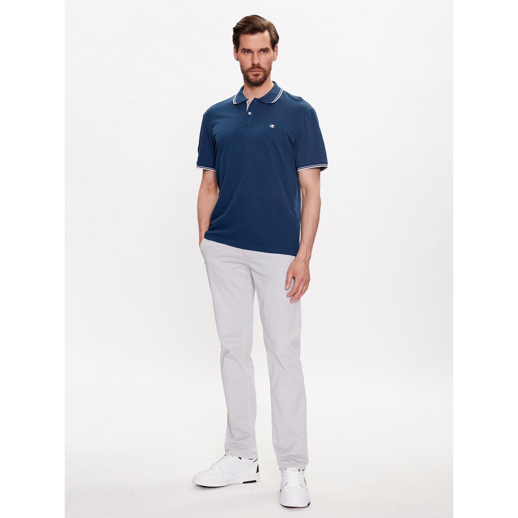 Champion Tricou polo 218755 Bleumarin Regular Fit - Pled.ro