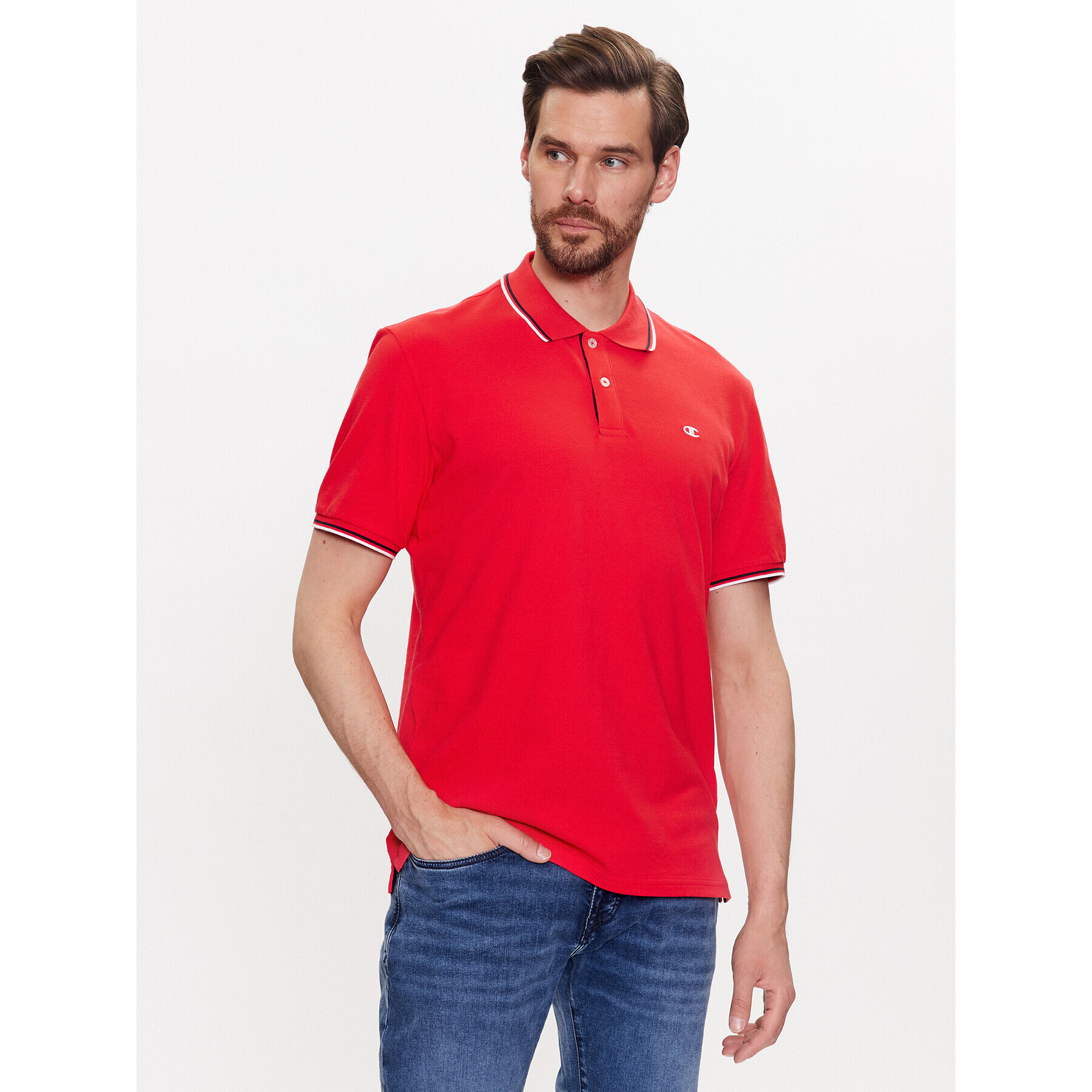 Champion Tricou polo 218755 Roșu Regular Fit - Pled.ro