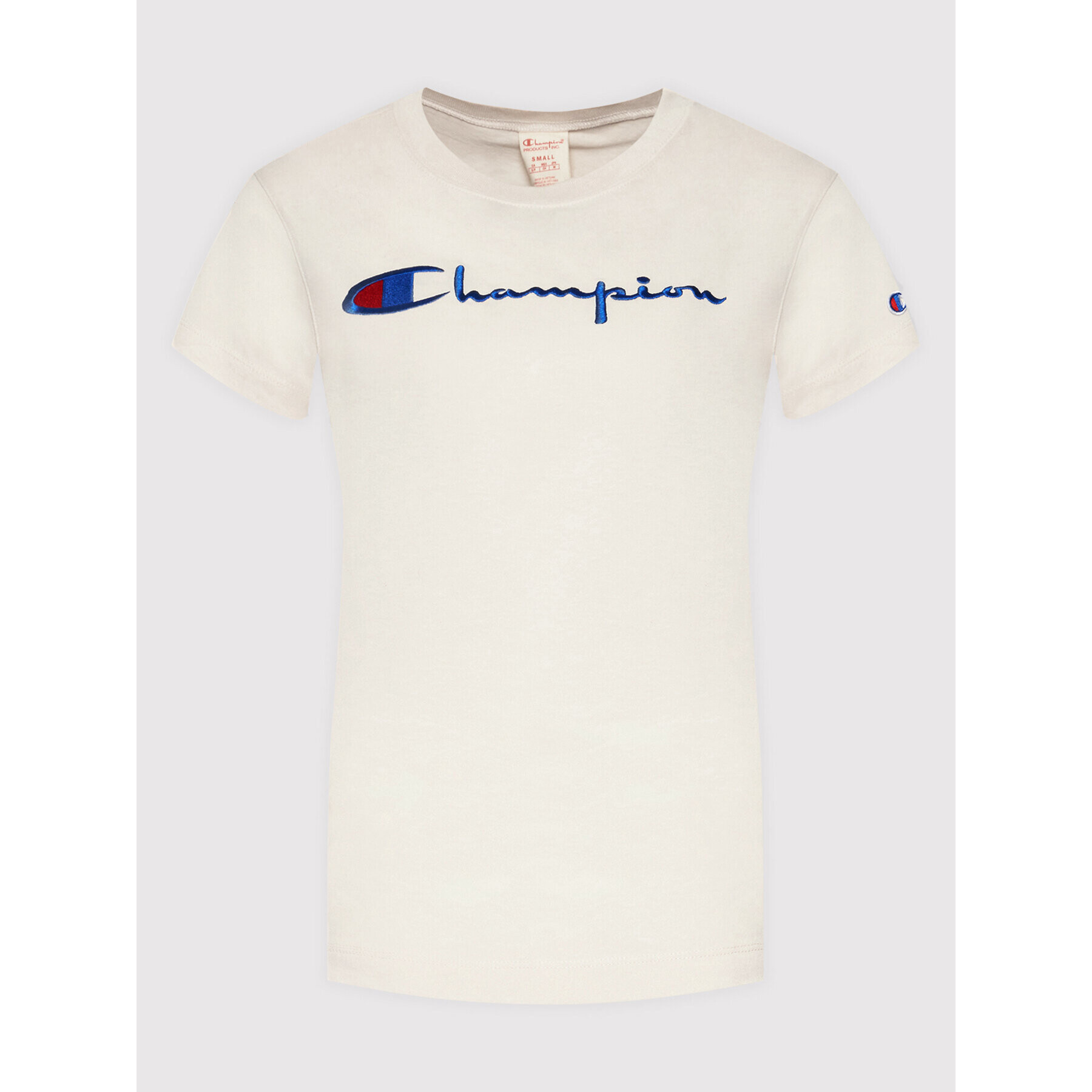 Champion Tricou Script Logo 110992 Bej Heritage Fit - Pled.ro