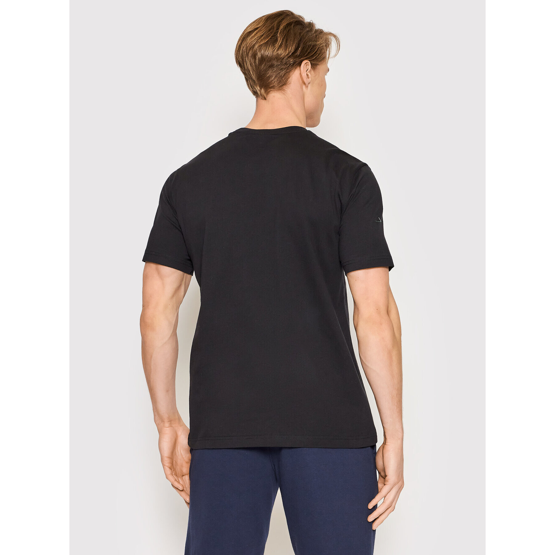 Champion Tricou Script Logo 217814 Negru Regular Fit - Pled.ro