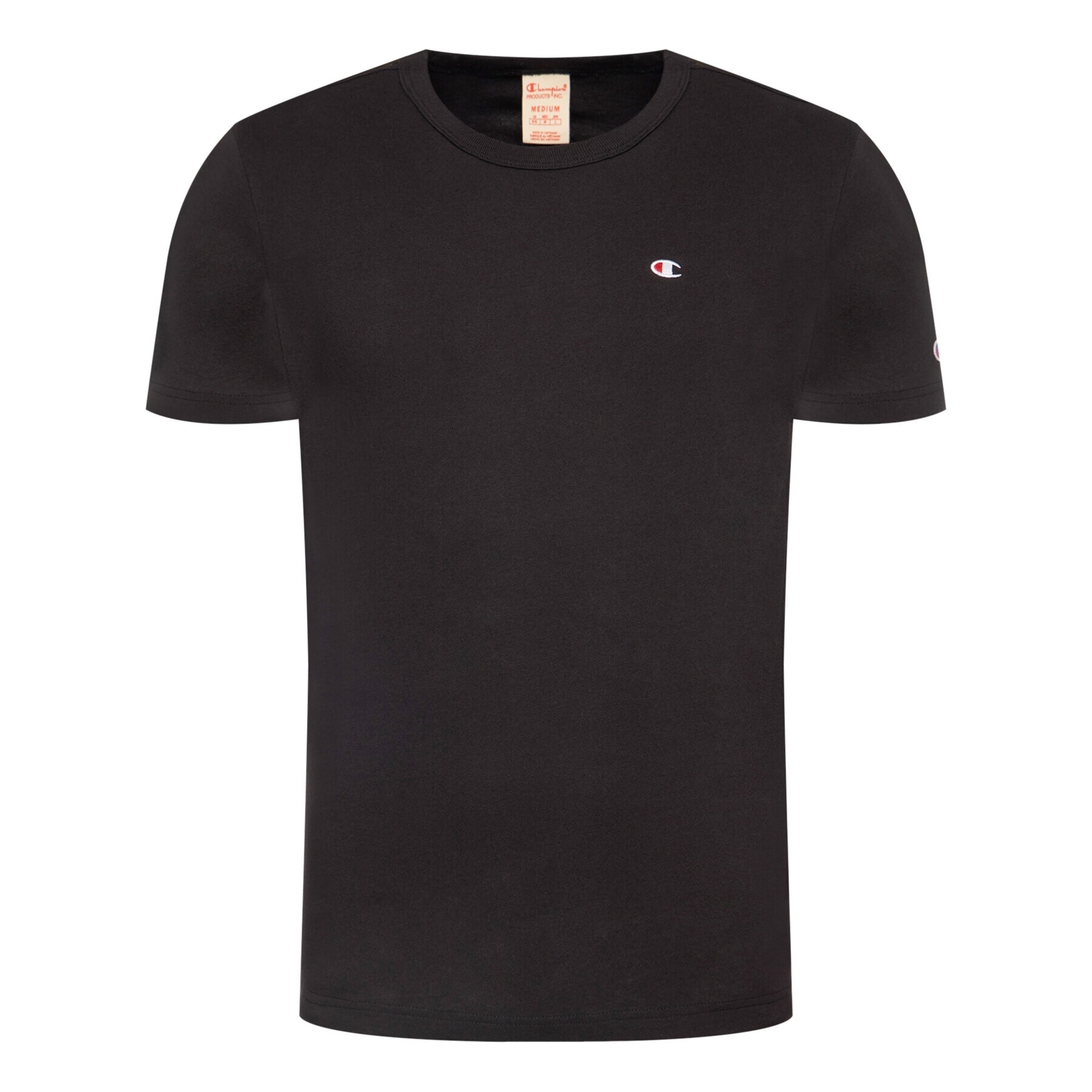 Champion Tricou Small C Logo 214674 Negru Custom Fit - Pled.ro