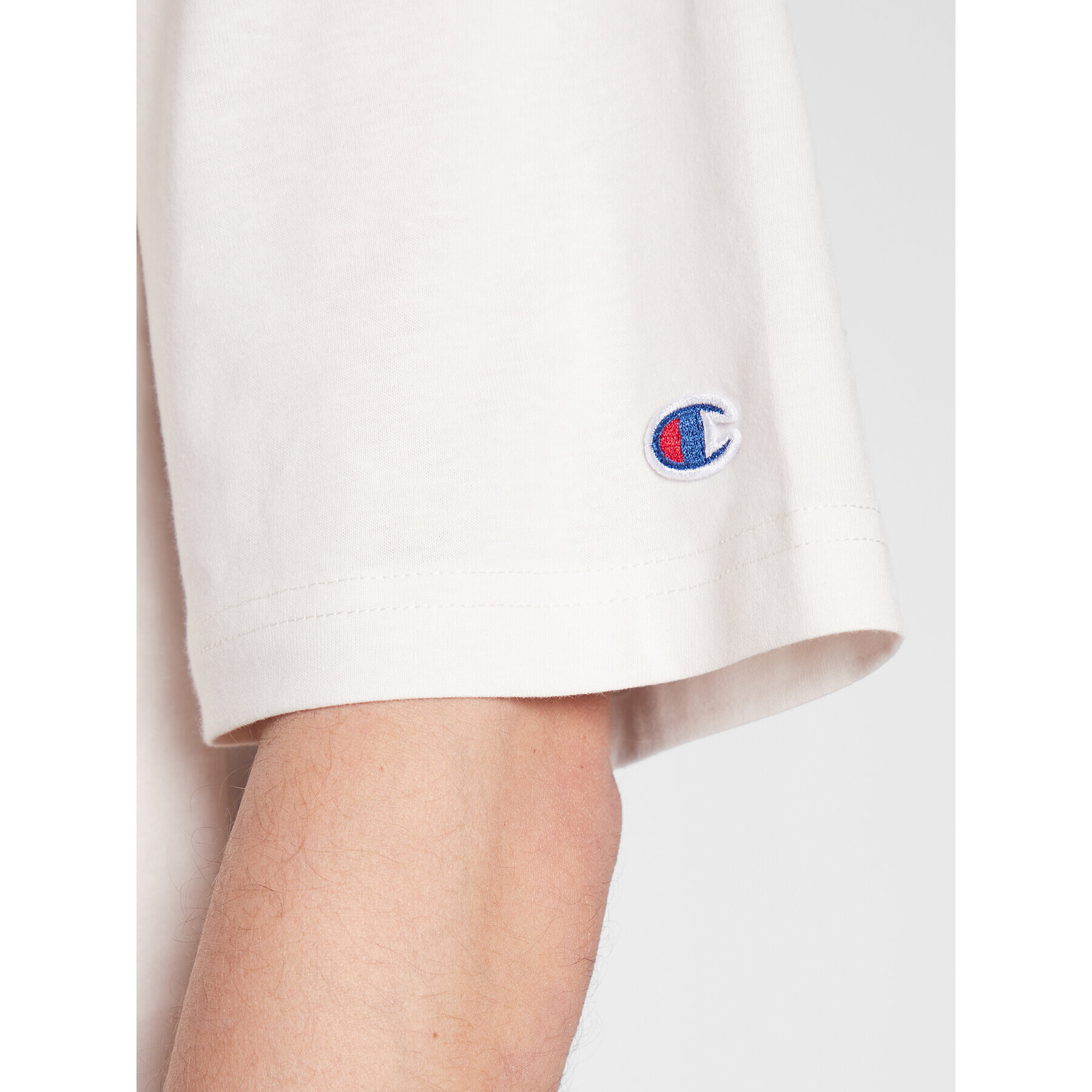 Champion Tricou Small C Logo 216548 Alb Custom Fit - Pled.ro