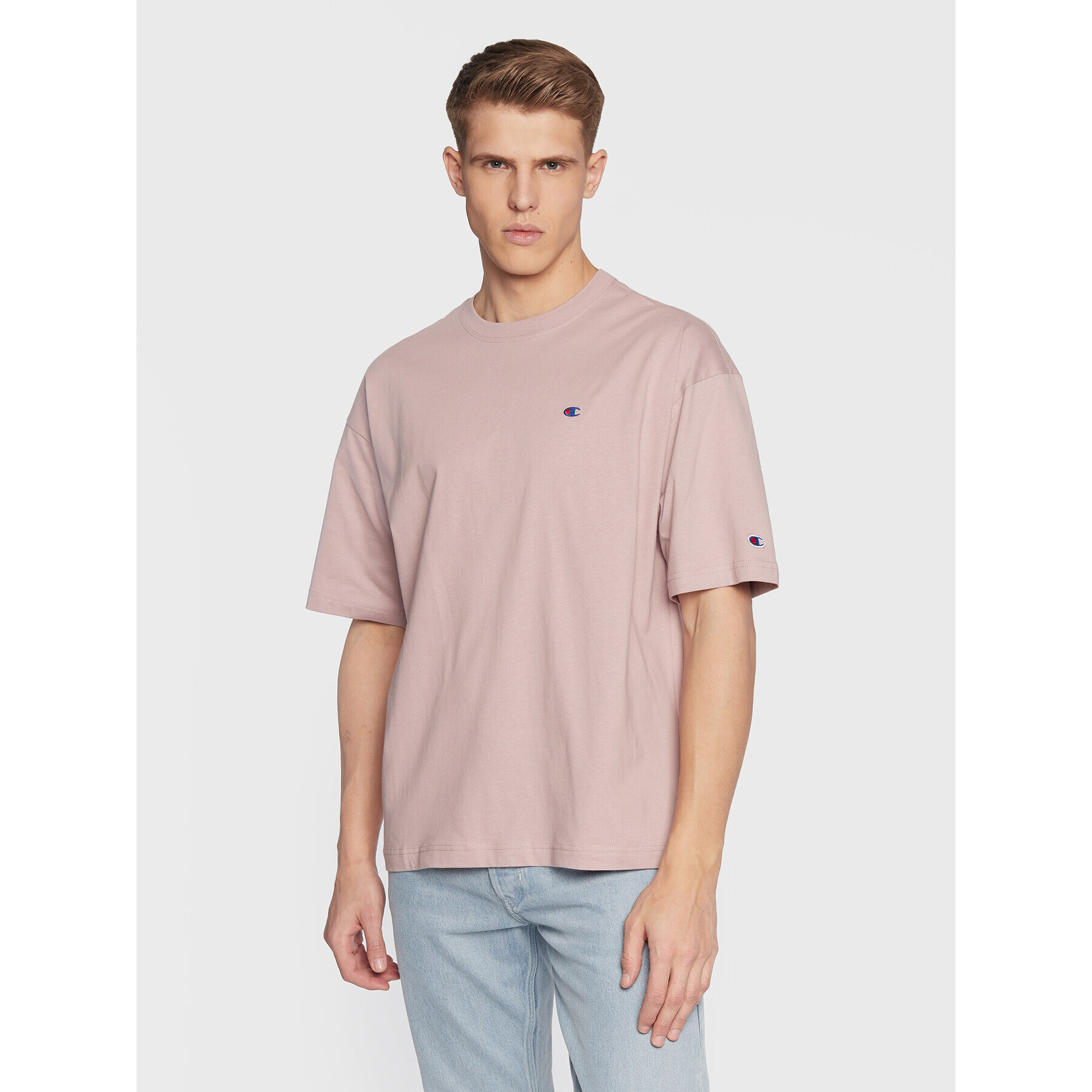 Champion Tricou Small C Logo 216548 Roz Relaxed Fit - Pled.ro