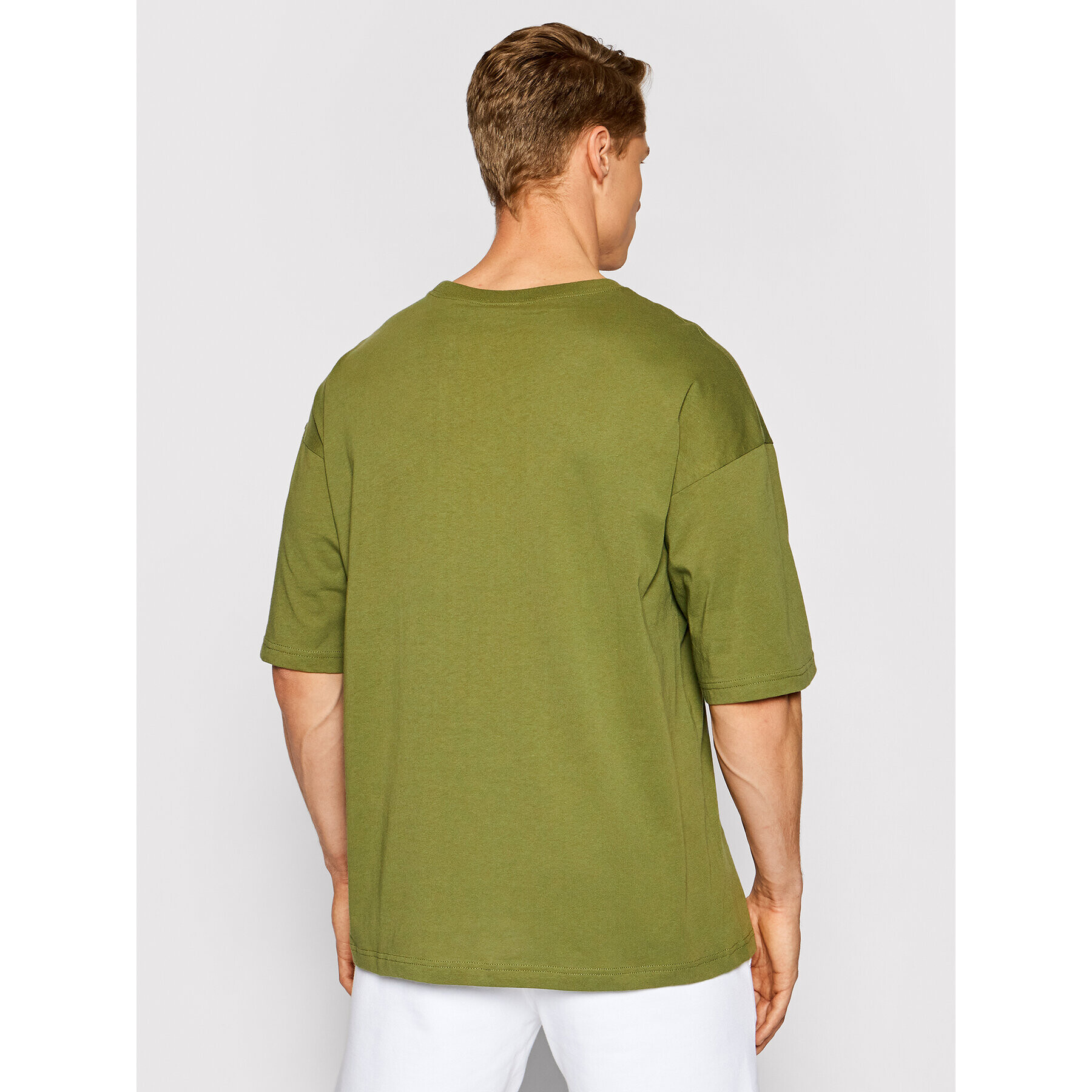 Champion Tricou Small Script Logo 214282 Verde Custom Fit - Pled.ro