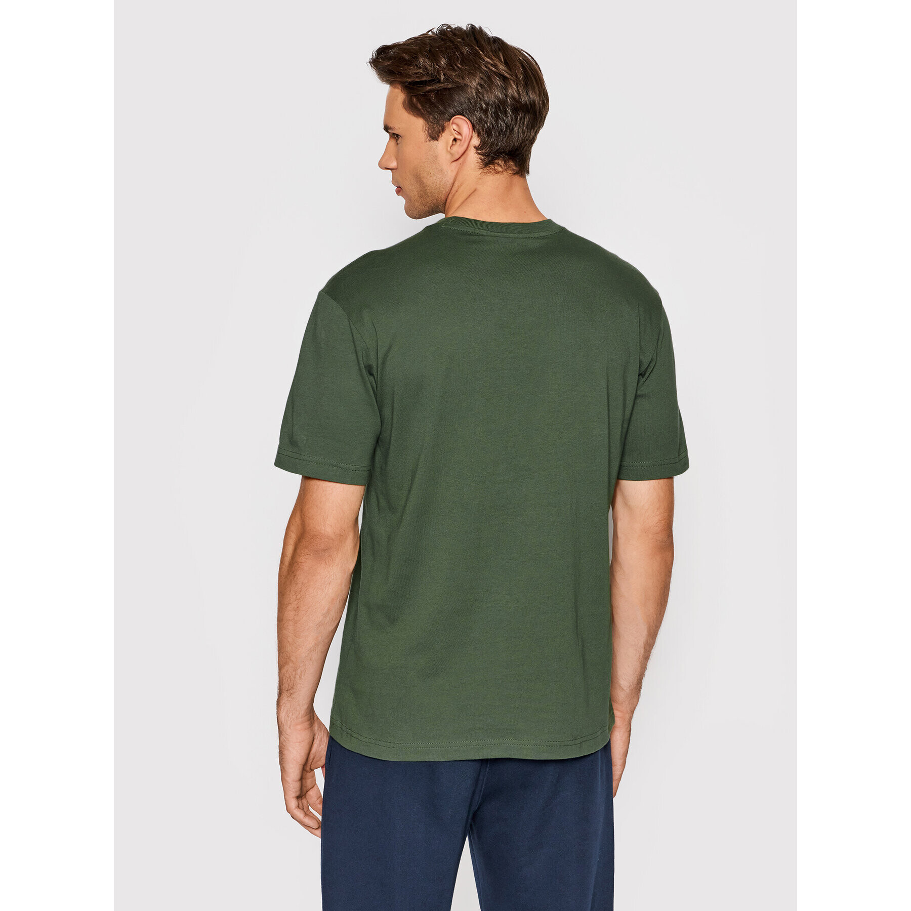 Champion Tricou Small Script Logo 216480 Verde Regular Fit - Pled.ro