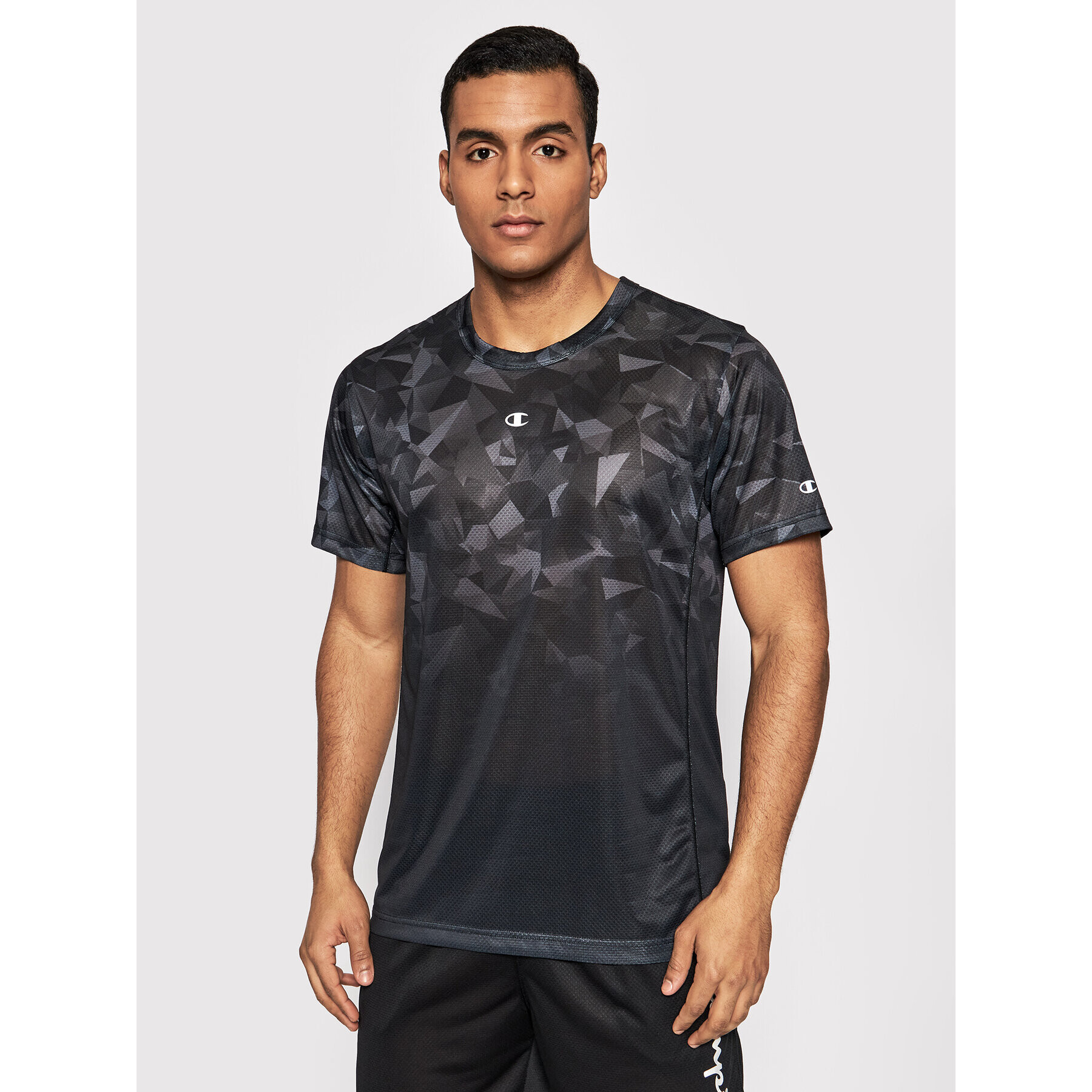 Champion Tricou tehnic 217093 Negru Athletic Fit - Pled.ro