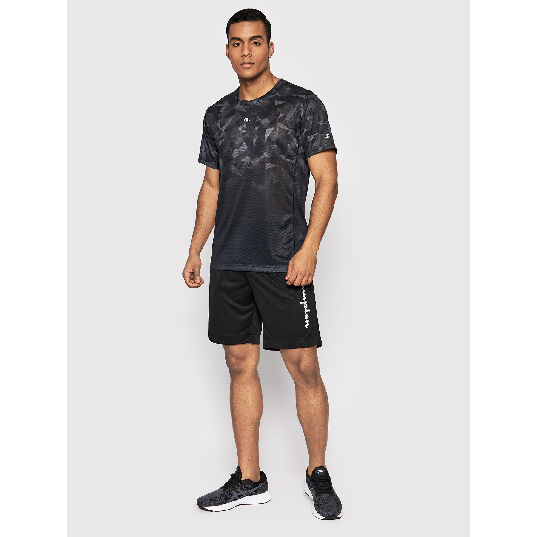 Champion Tricou tehnic 217093 Negru Athletic Fit - Pled.ro