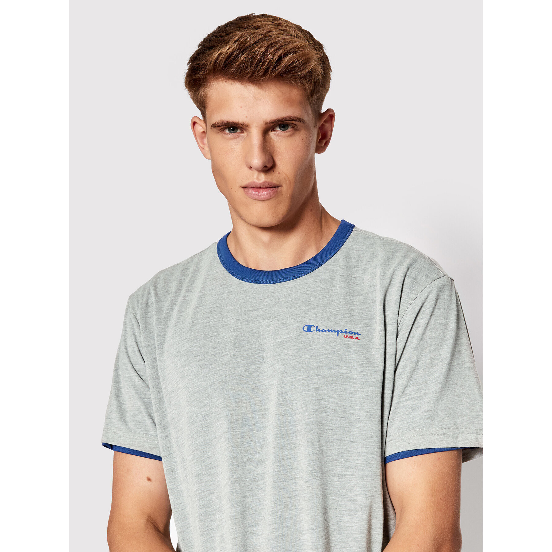 Champion Tricou tehnic Reversible 217127 Gri Athletic Fit - Pled.ro