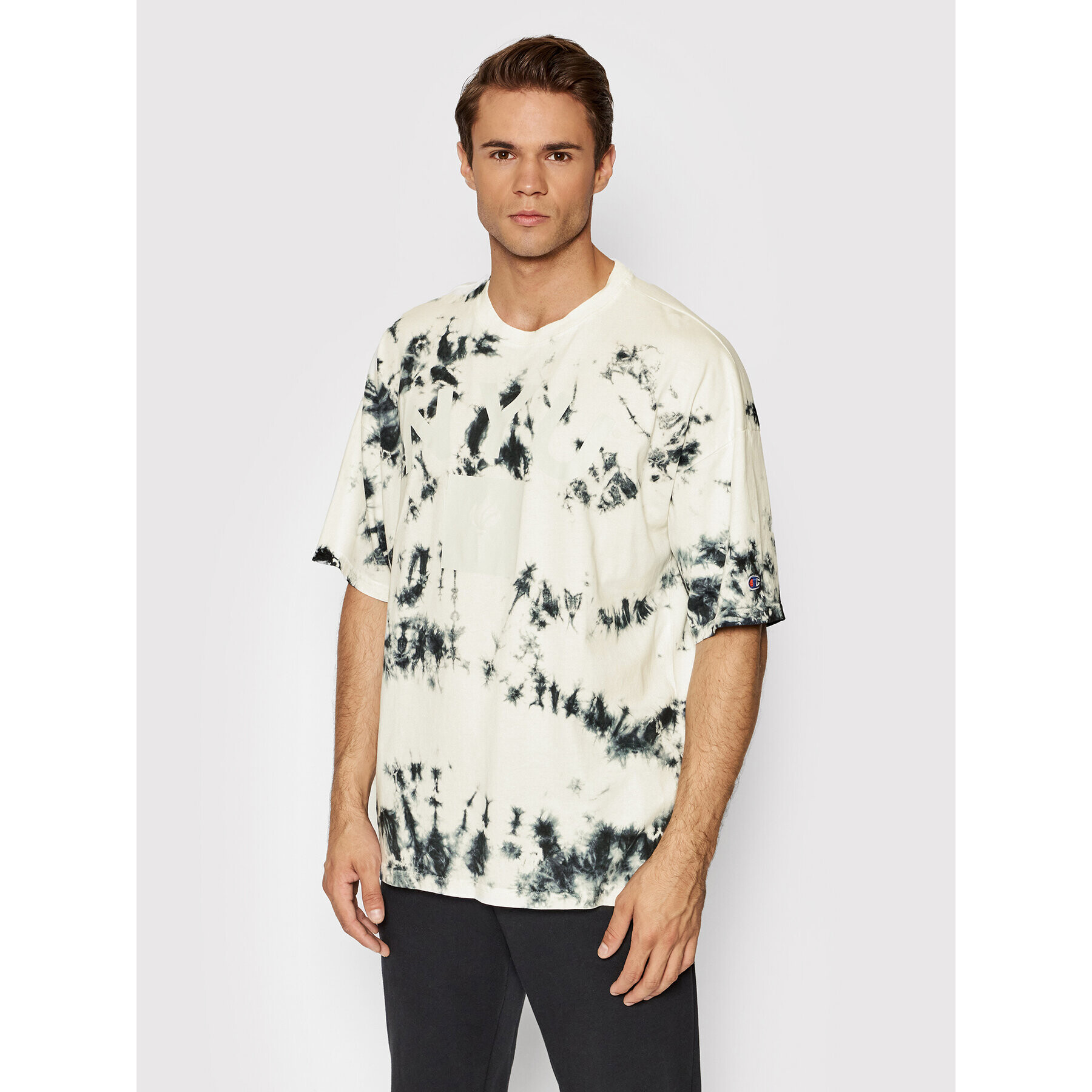 Champion Tricou Tie Dye 216821 Alb Regular Fit - Pled.ro